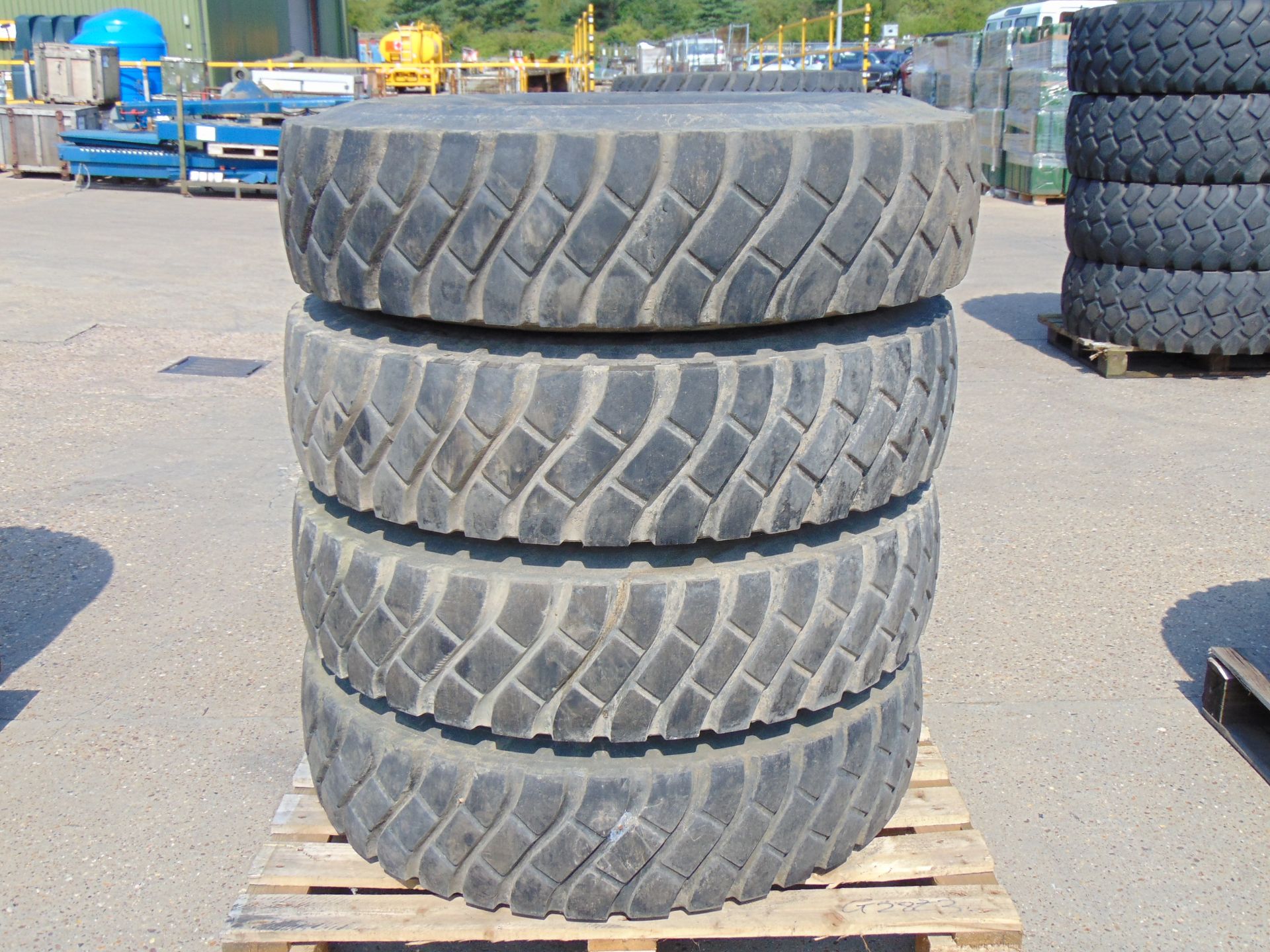 4 x Goodyear G188 12.00 R20 Tyres complete with 8 Stud Rims