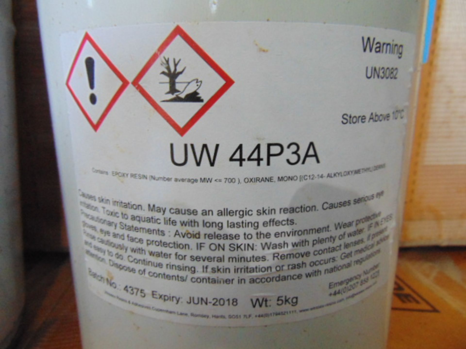 23 x Unissued Drums of UW 44P3 2 Pack Water Resistant Epoxy Resin - Image 2 of 4