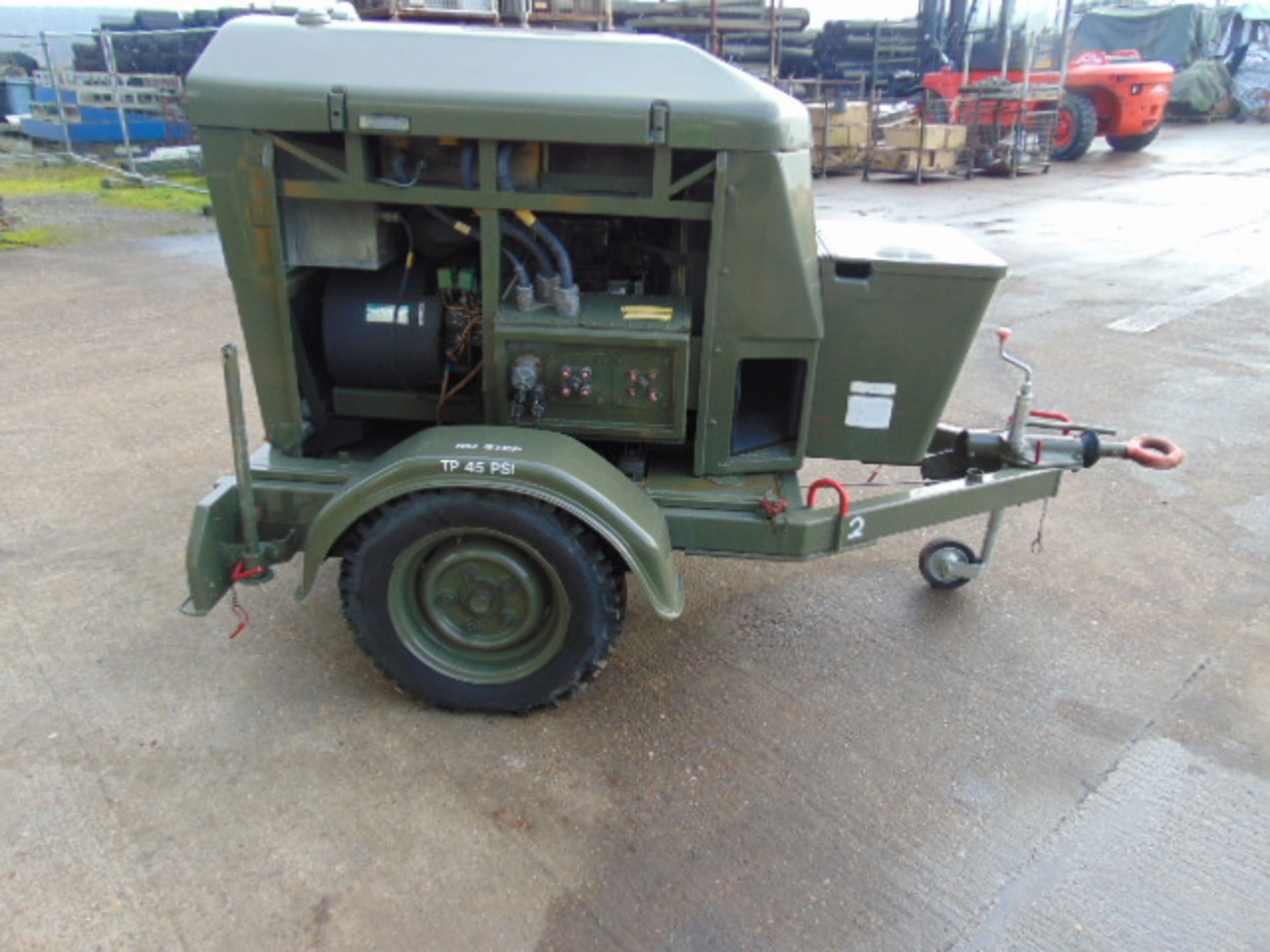 Ex Uk Royal Air Force Trailer Mounted 25 KVA Generator