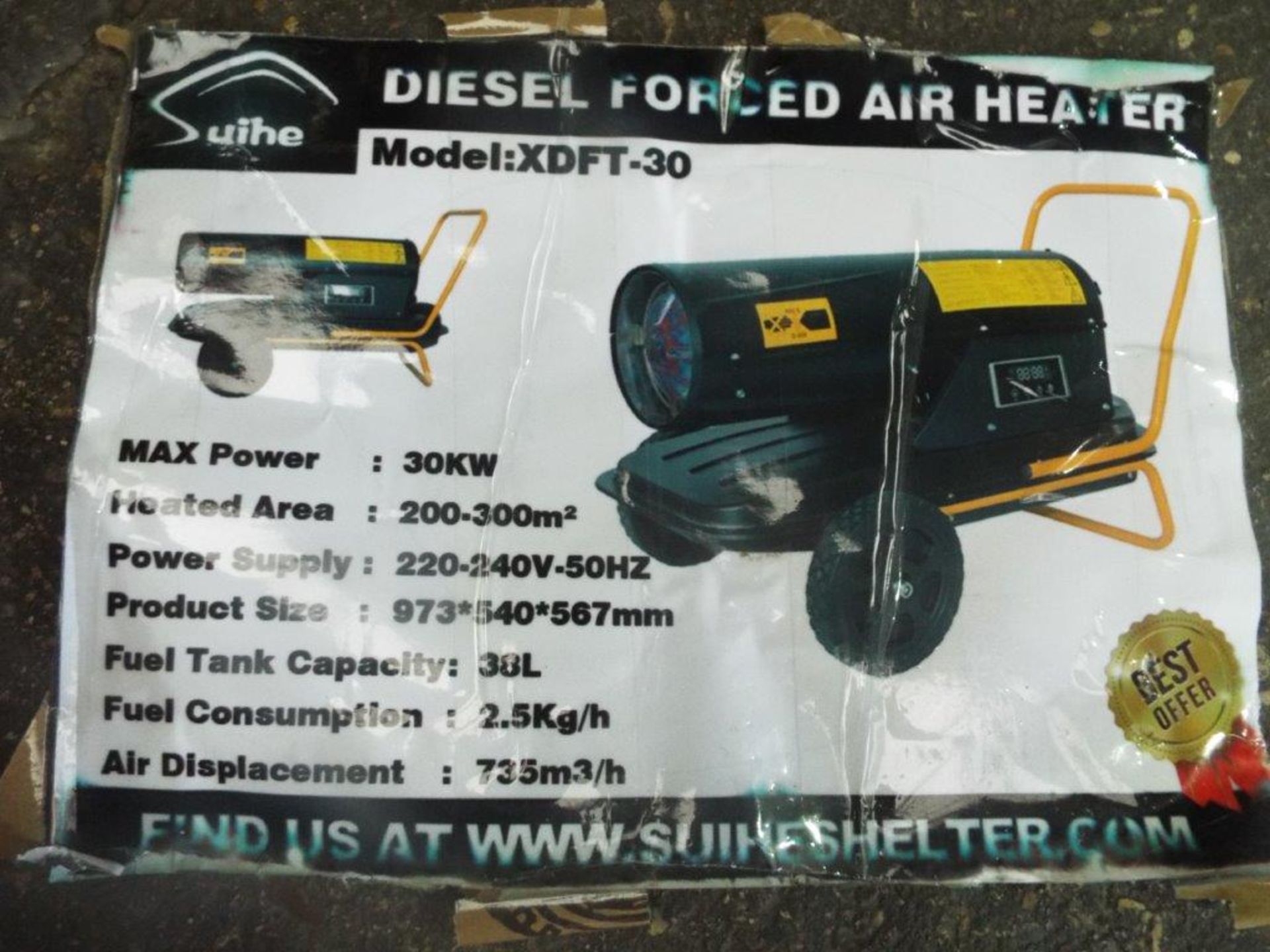 ** BRAND NEW ** XDFT-30 Diesel Space Heater - Image 10 of 11