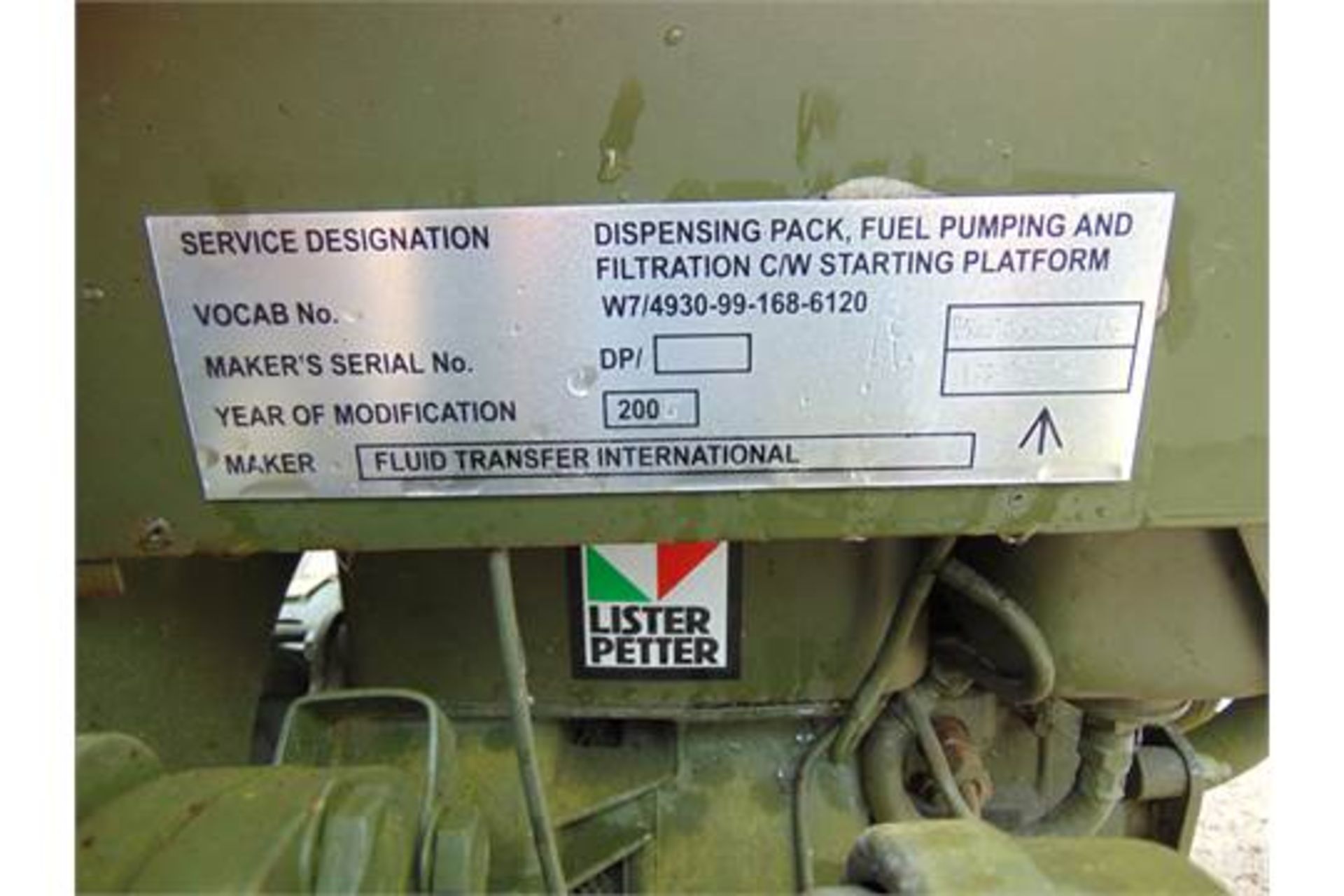 Lister Petter Powered Pumping & Dispensing Unit - Bild 7 aus 7