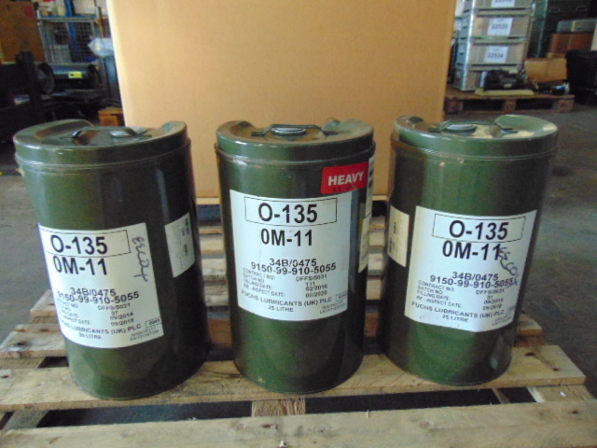 3 x Unissued 25L Drums of OM-11 Turbine Engine Oil