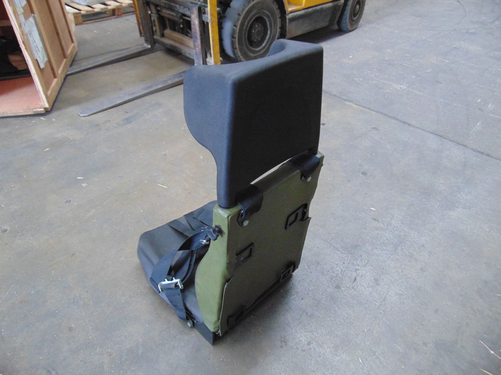 FV Drivers Seat Complete with Neck Support and 5 Point Harness - Image 4 of 6