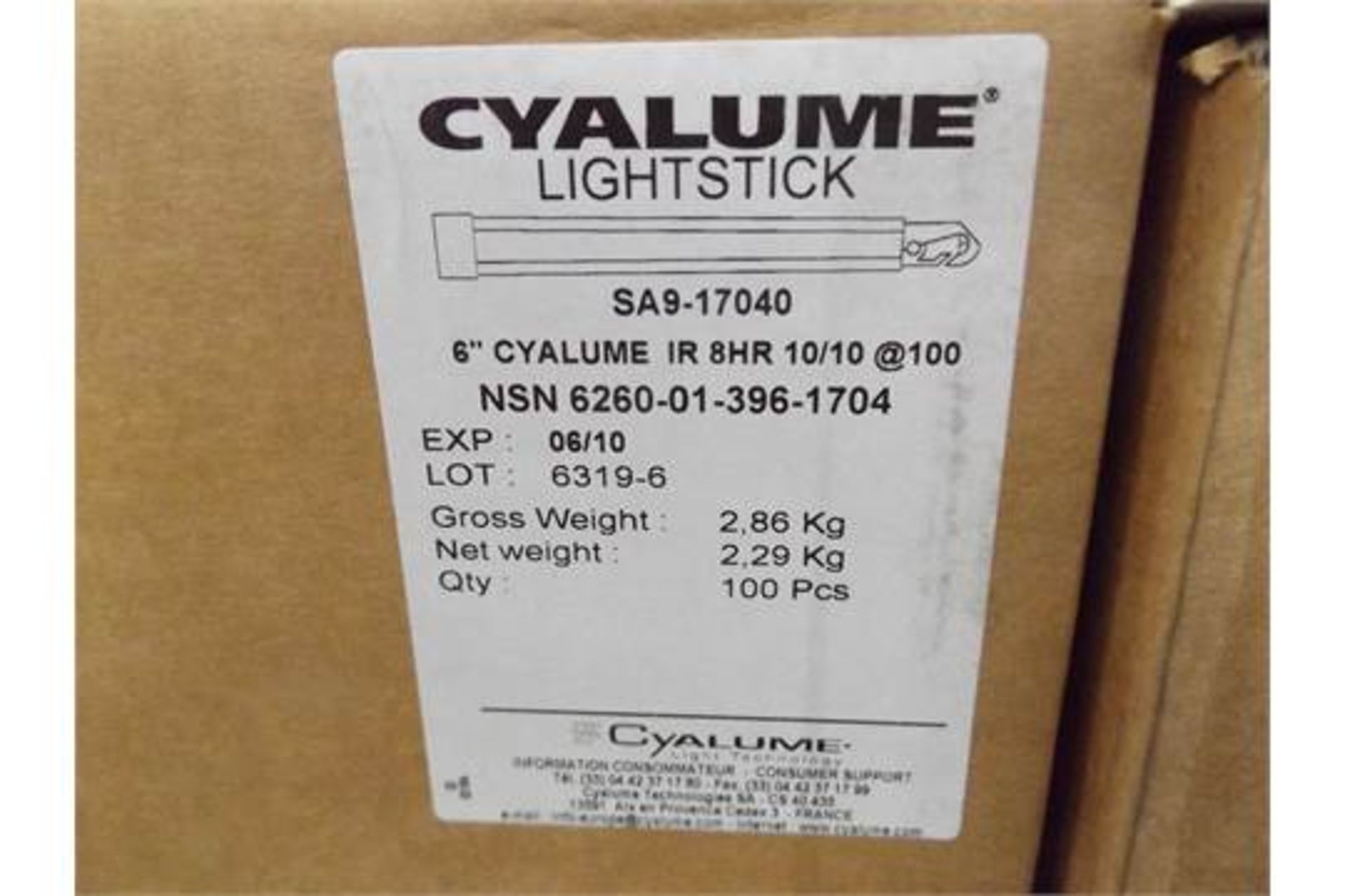 600 x Cyalume 6" IR Lightsticks - Image 4 of 4