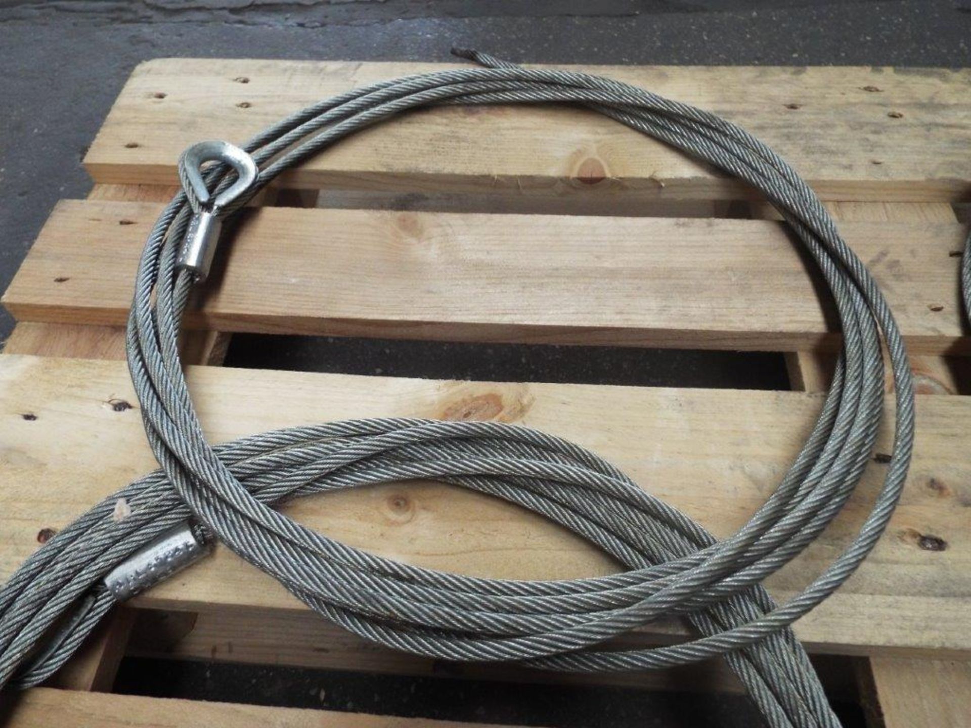 4 x 5.84T MBL Wire Winch Ropes - Image 2 of 5