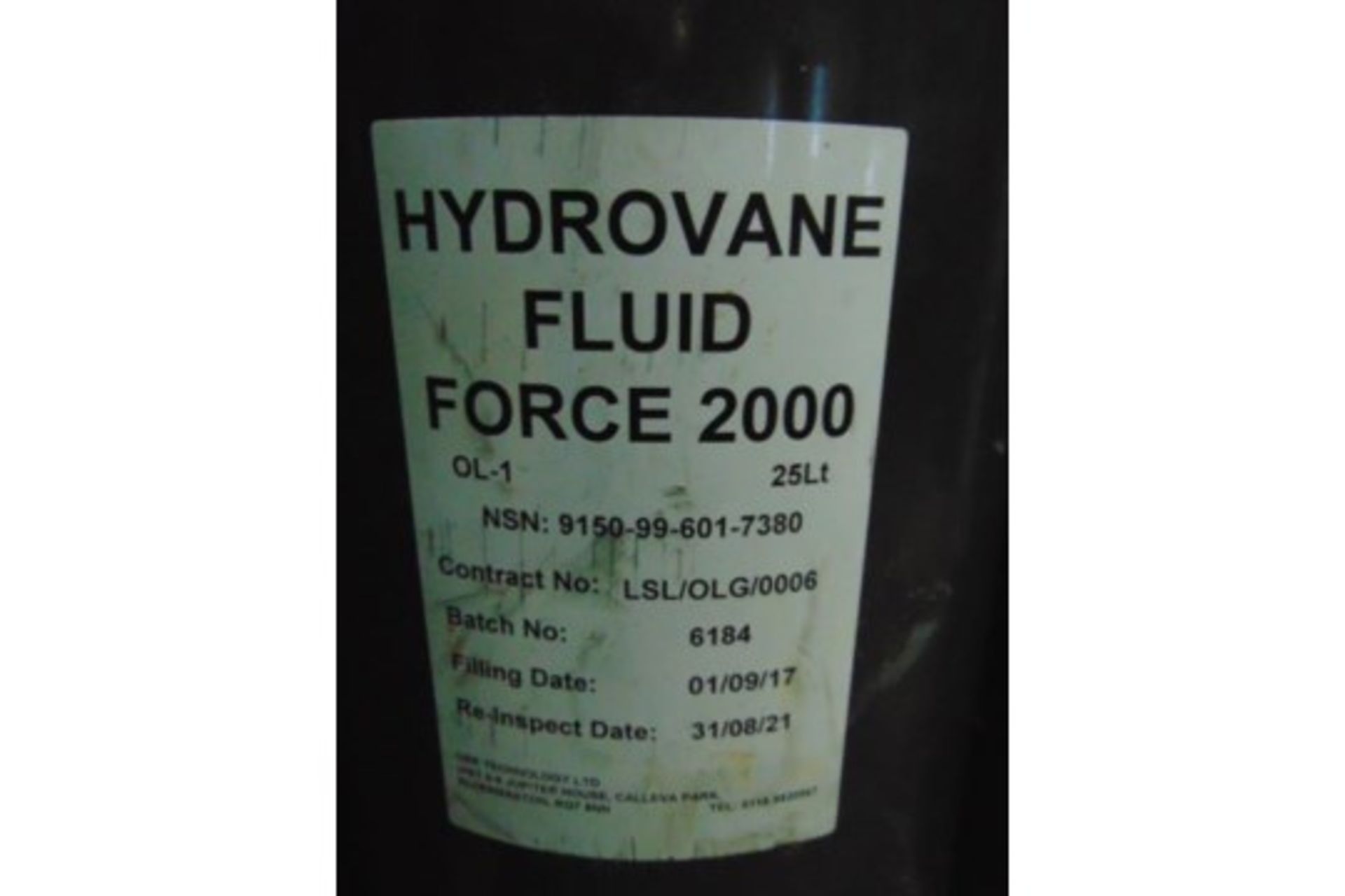 10 x 25 Ltr Hydrovane Fluid Force 2000 - Image 2 of 2