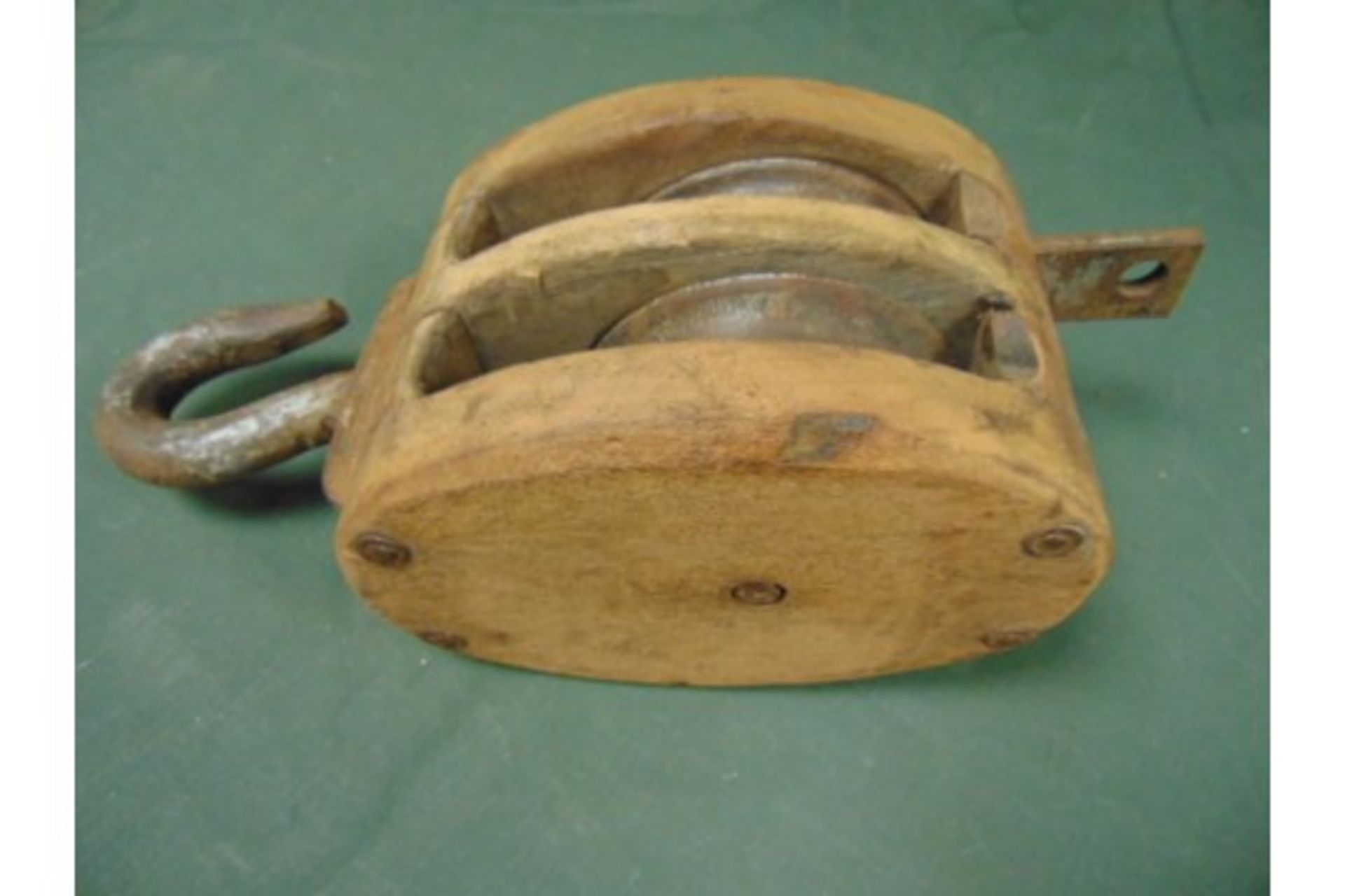 Vintage Wooden Hook and Block