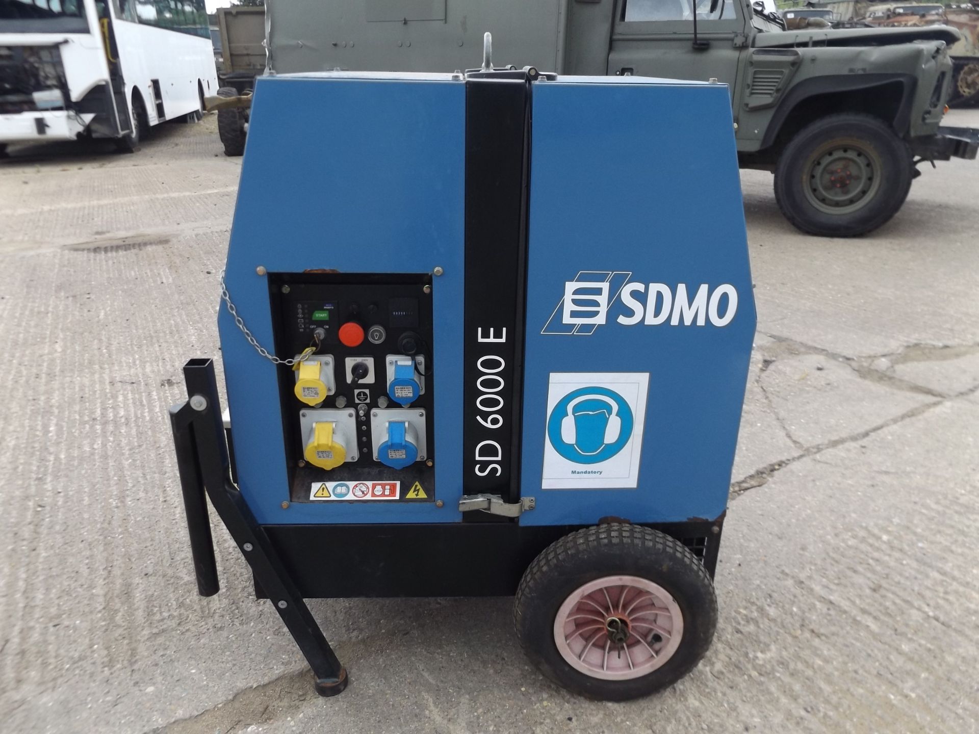 SDMO SD 6000E mobile diesel generator with electric start