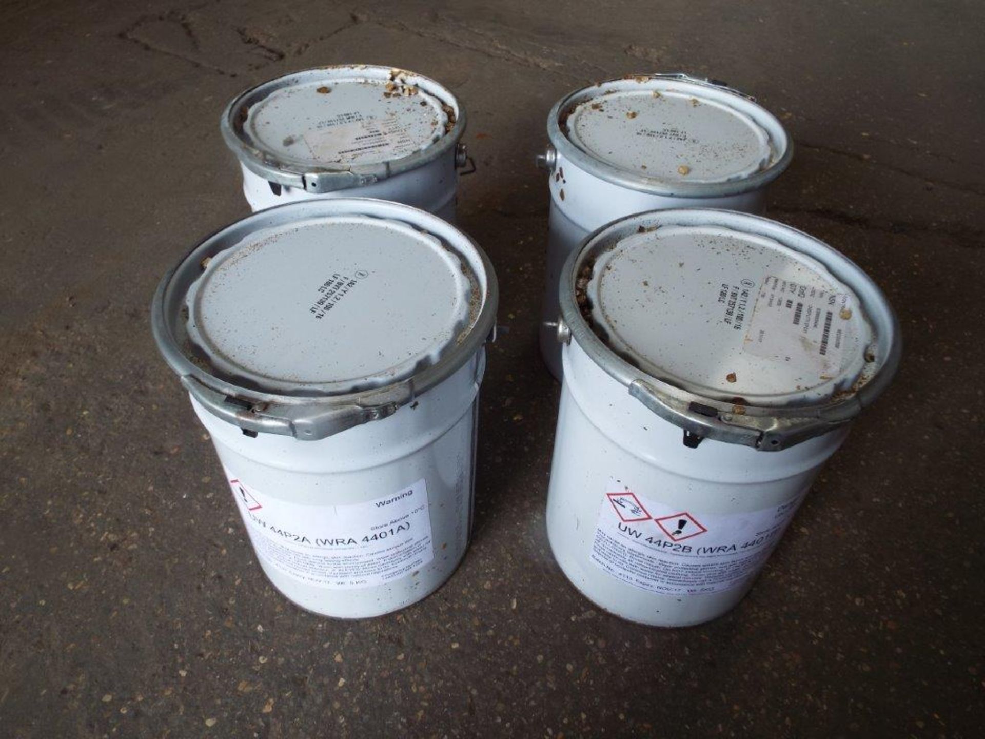 4 x Unissued 5Kg Drums of UW 44P2 Water Resistant Epoxy Resin