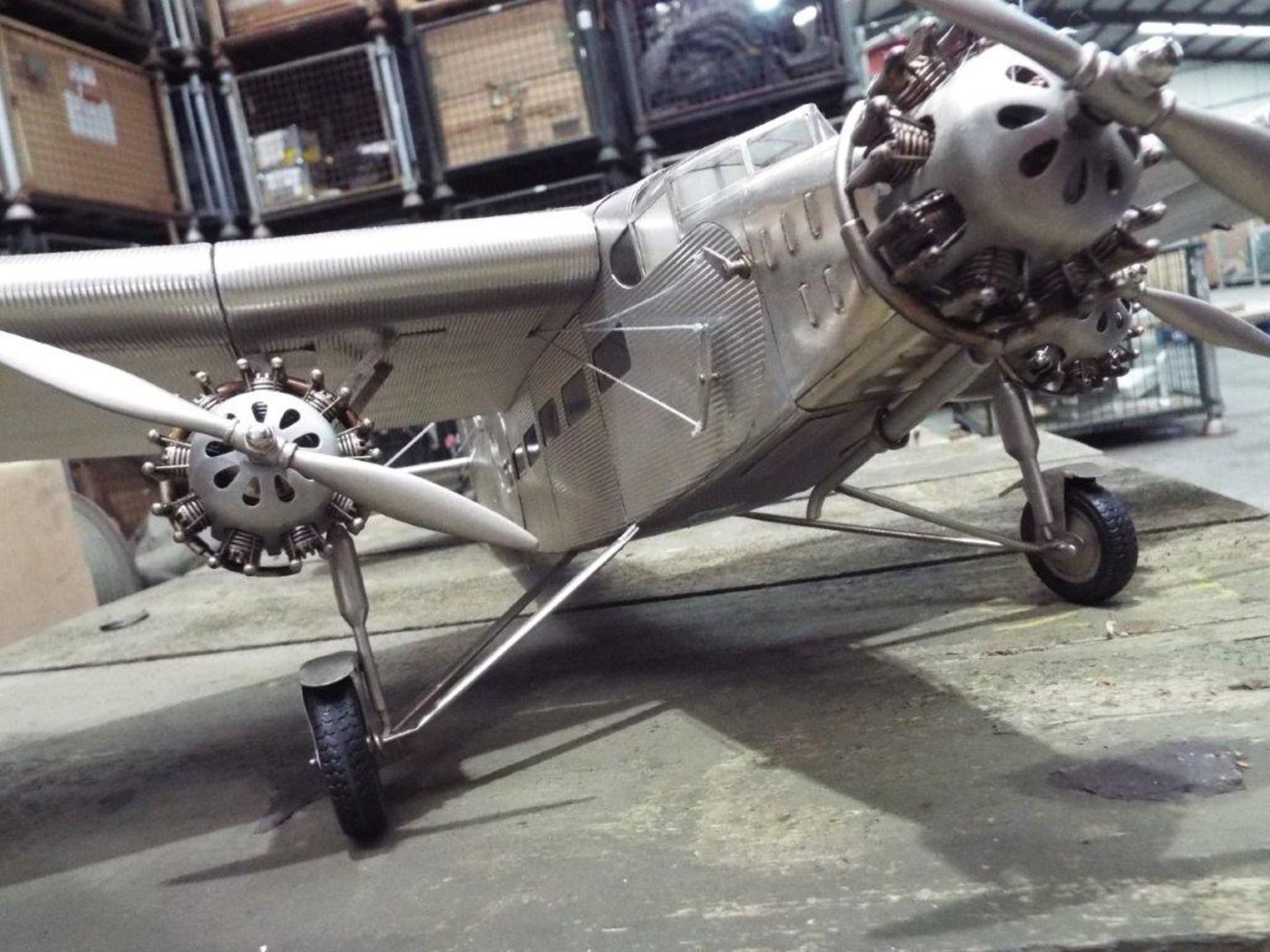 Ford Trimotor 4-AT "The Tin Goose" Aluminium Scale Model - Image 3 of 10