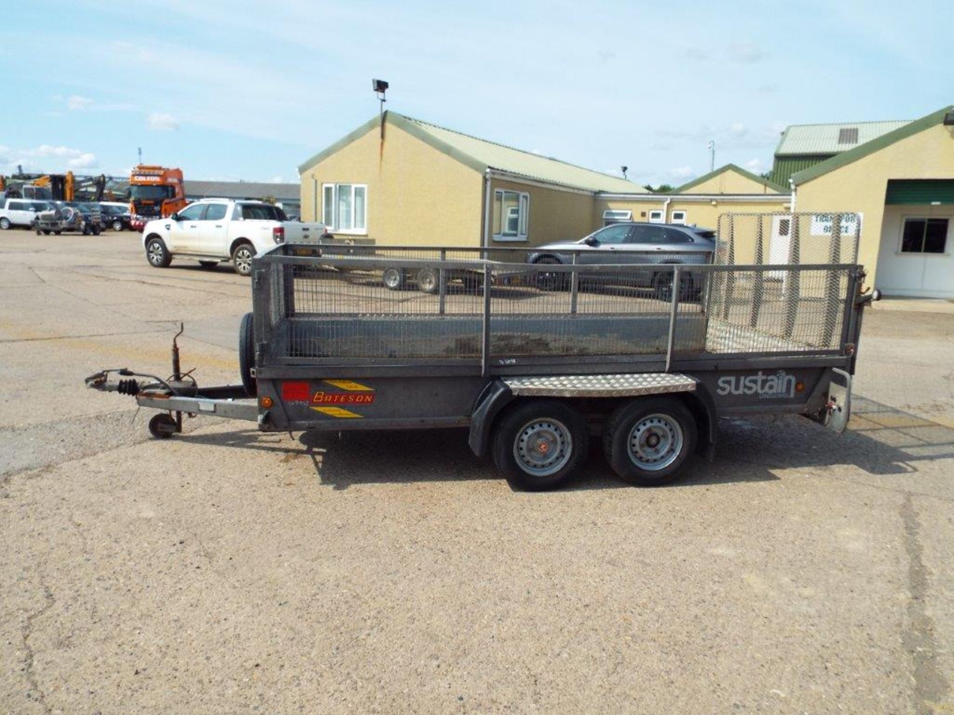 Bateson Twin Axle Trailer with Rear Ramp and Cage Sides - Image 4 of 22