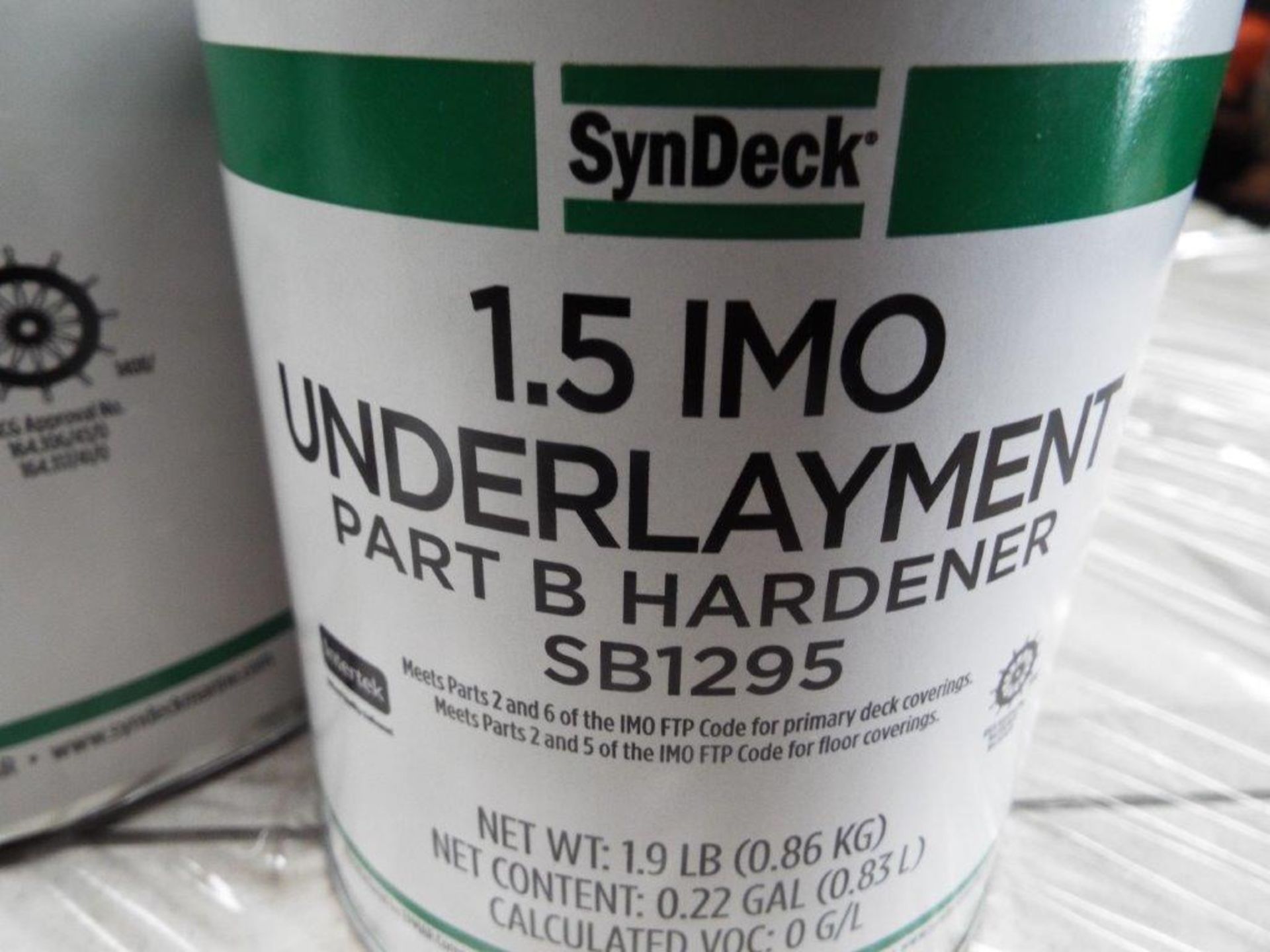 122 x Unissued 2/0.83L Cans of SynDeck IMO 1.5 Underlayment - Image 4 of 5