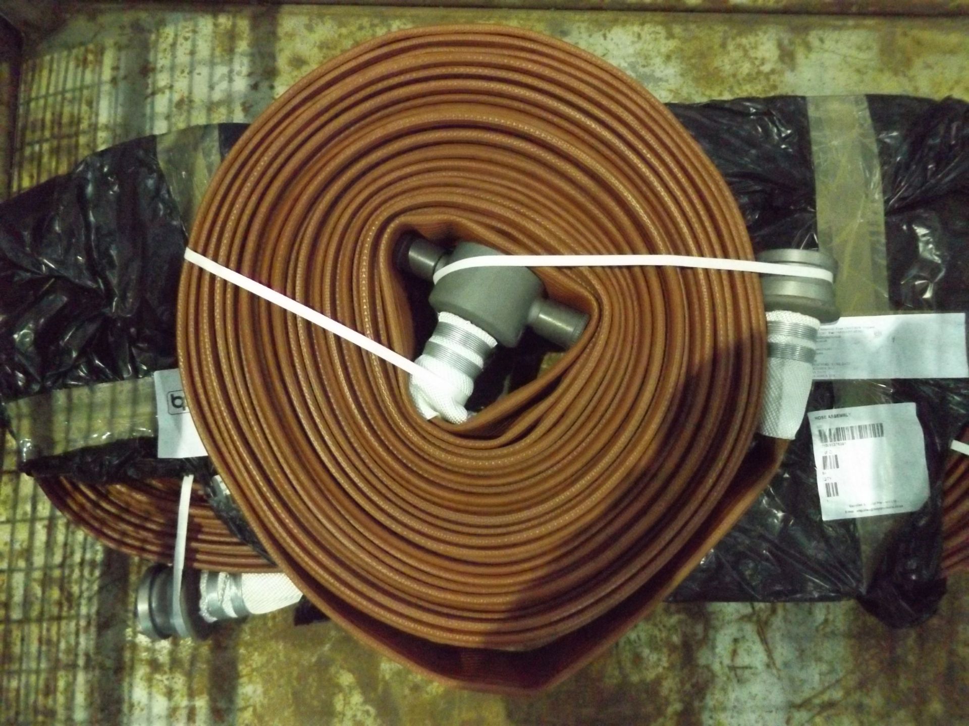 3 x Butyl Products 25m x 25mm Layflat Fire Hoses with Couplings - Image 2 of 6