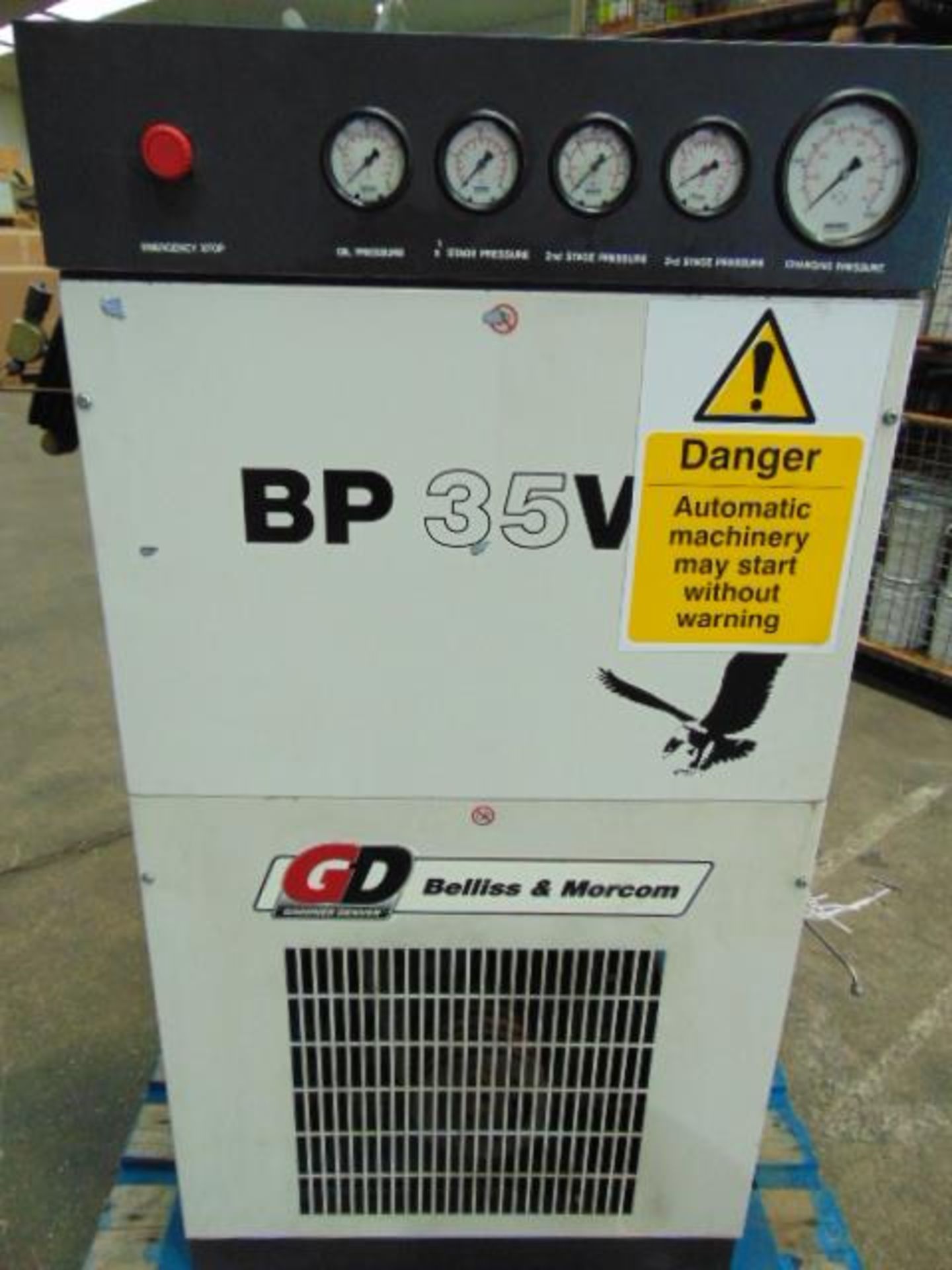 Belliss and Morcom BP35V High Capacity High Pressure Breathing Air Compressor Unit