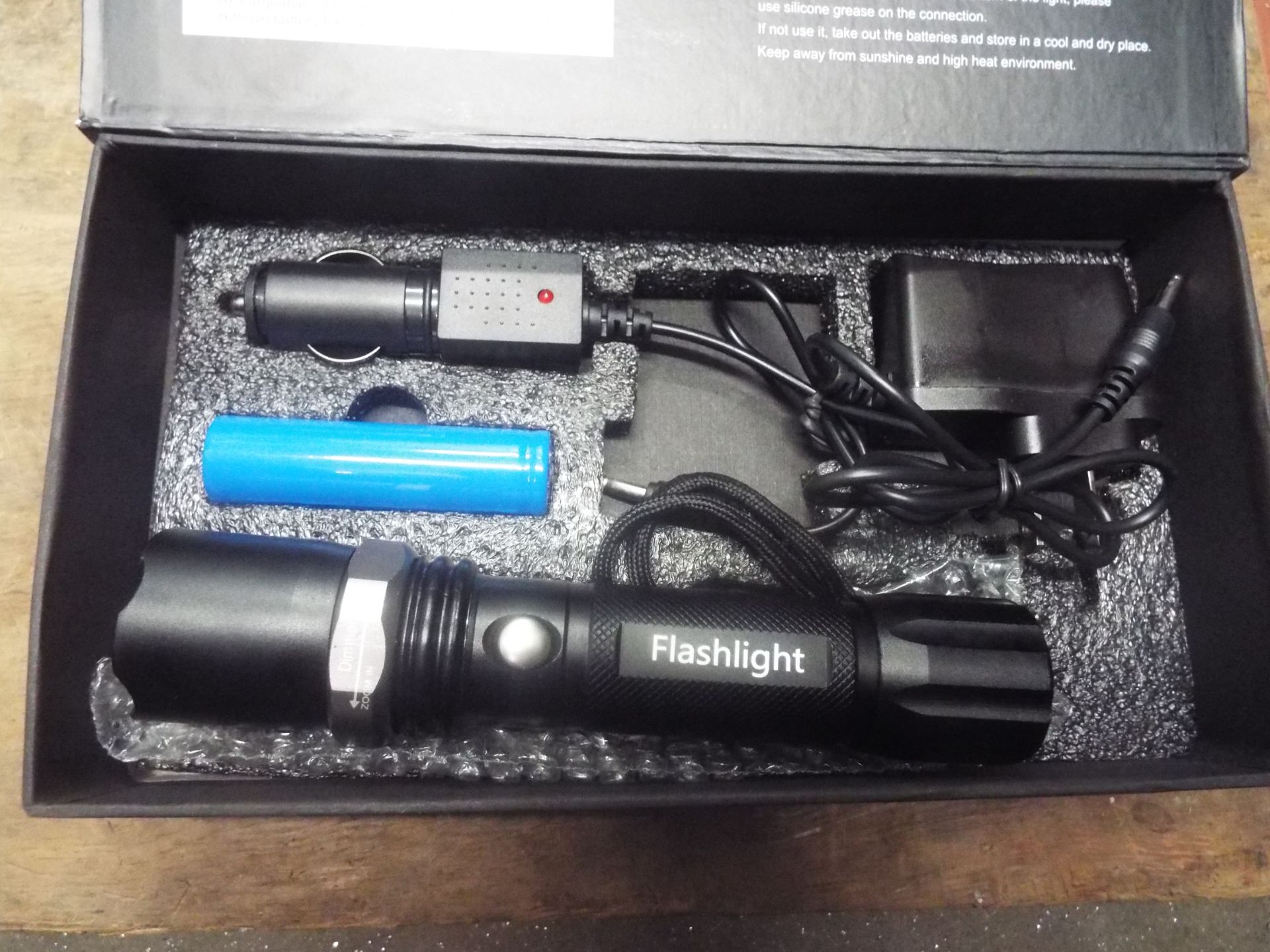 Rechargeable LED Tactical Flashlight - Image 2 of 5