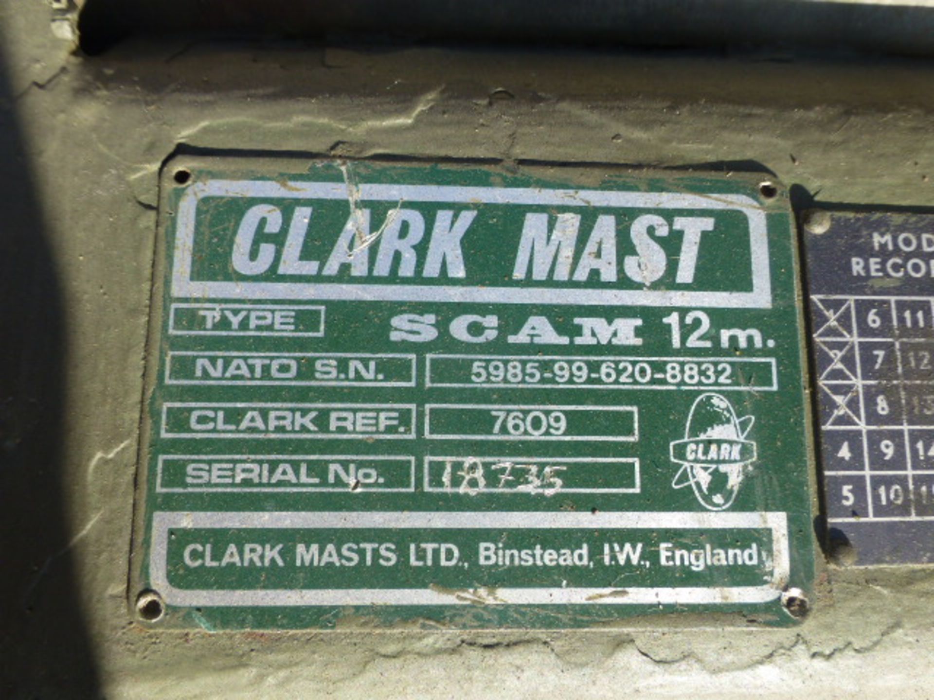 Clark Scam 12M Mast - Image 4 of 4