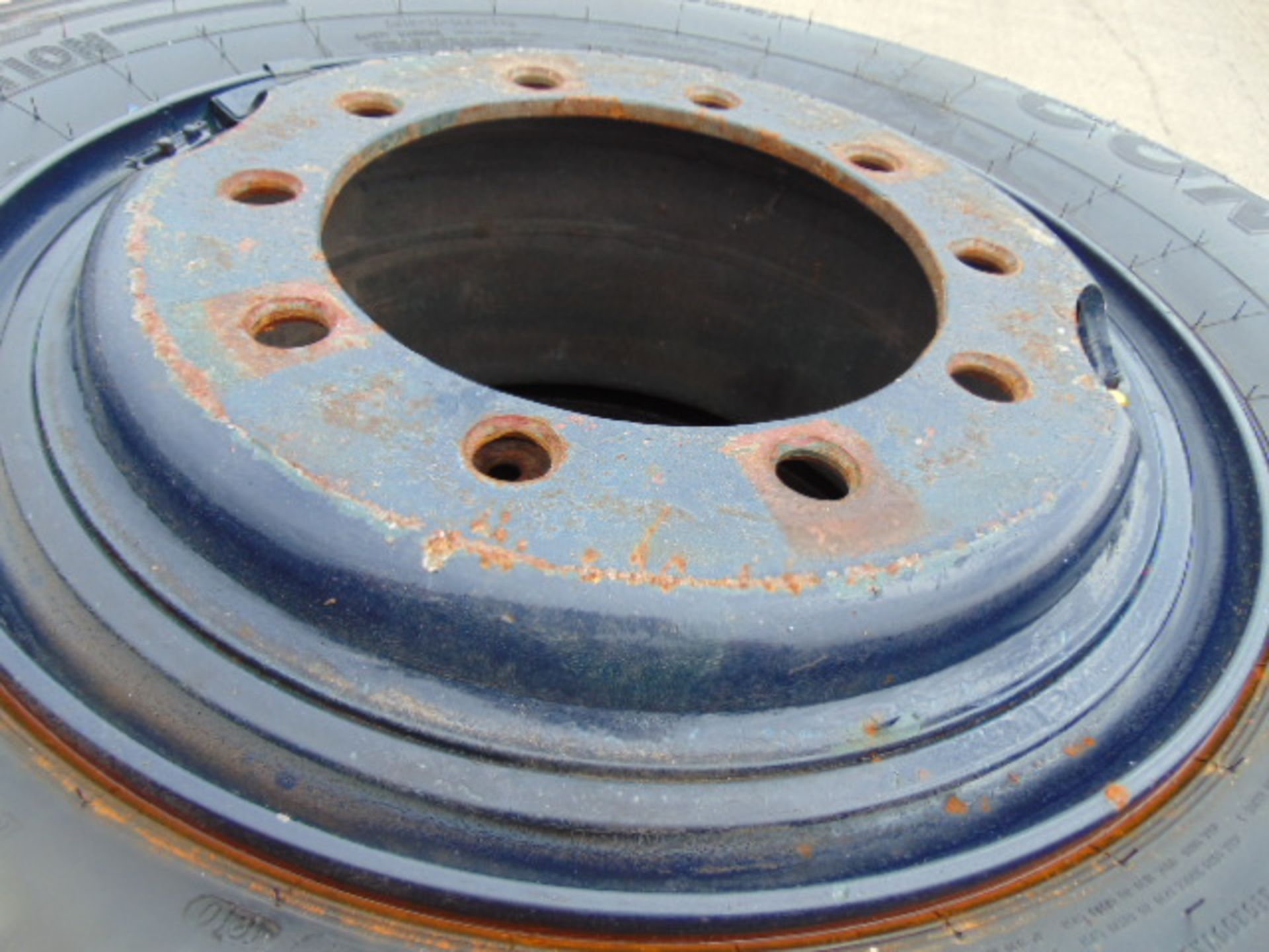 4 x Continental HSC 12.00 R20 Construction Tyres complete with 10 Stud Rims - Image 6 of 10