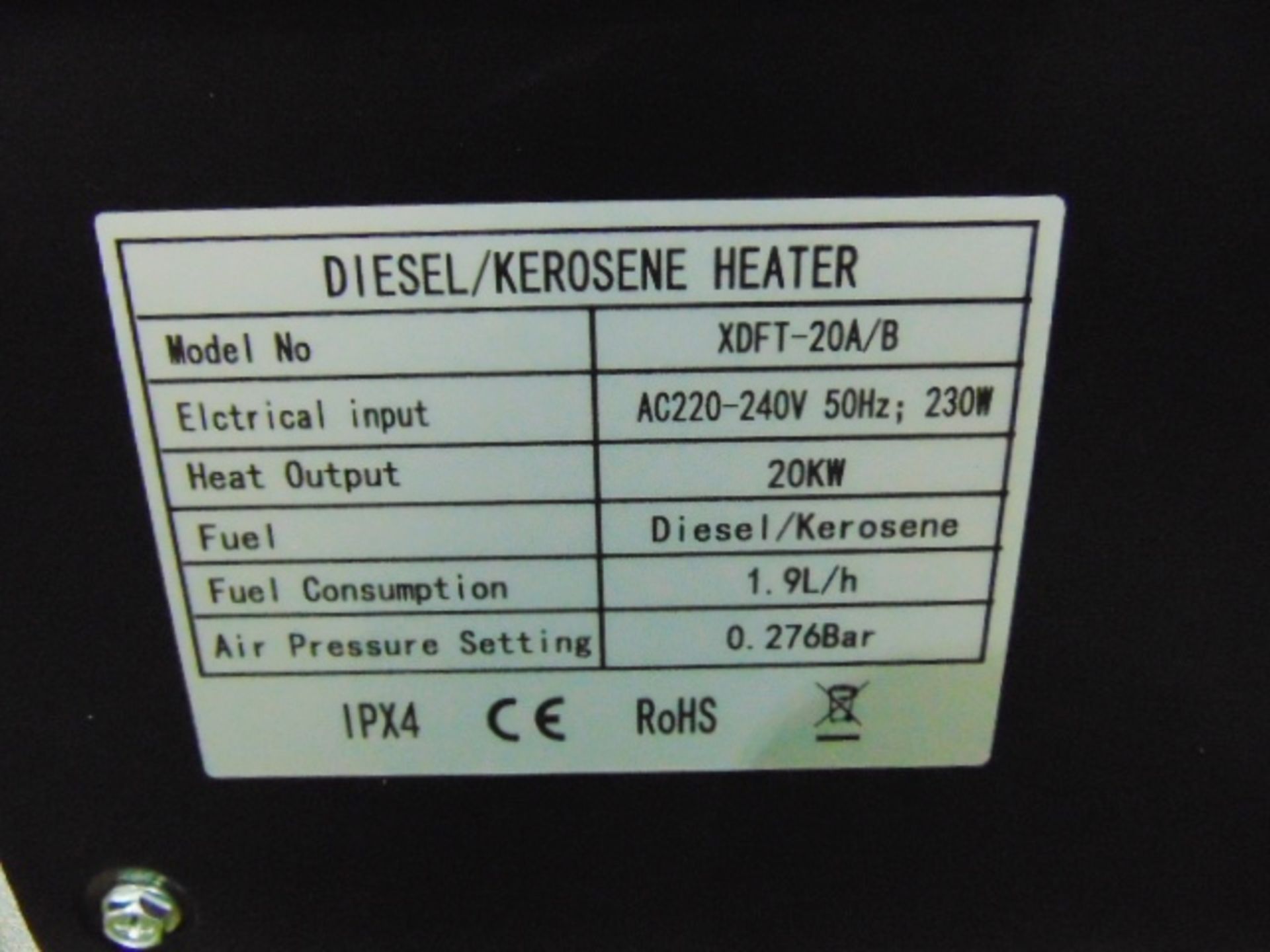 ** BRAND NEW ** XDFT-20 Diesel Space Heater - Image 13 of 15