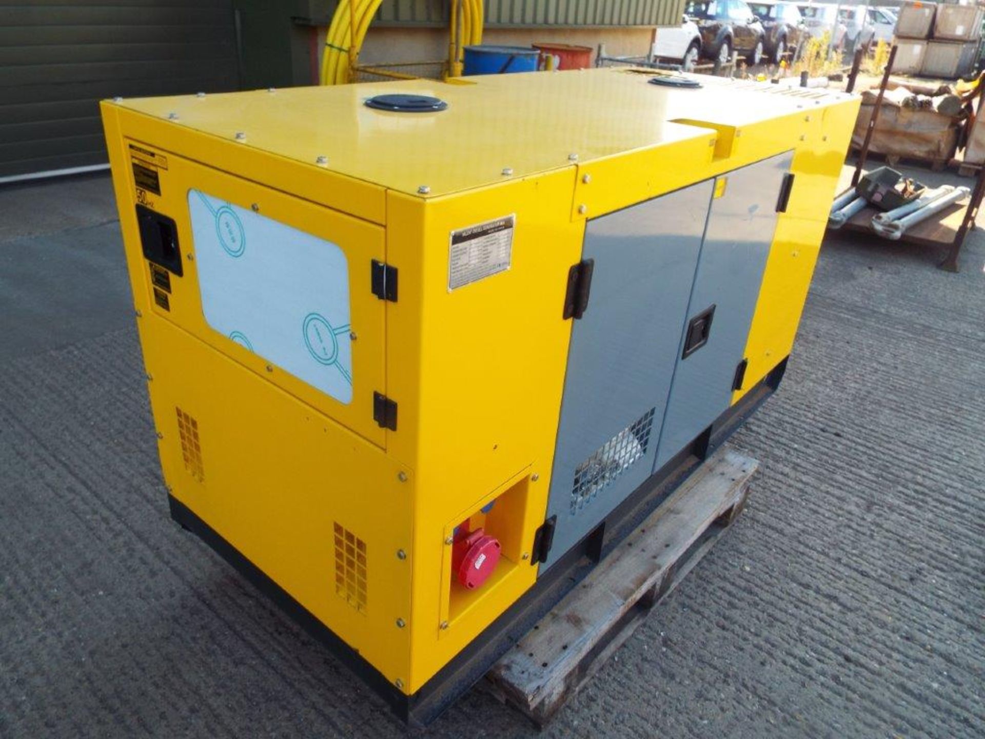 UNISSUED WITH TEST HOURS ONLY 40 KVA 3 Phase Silent Diesel Generator Set