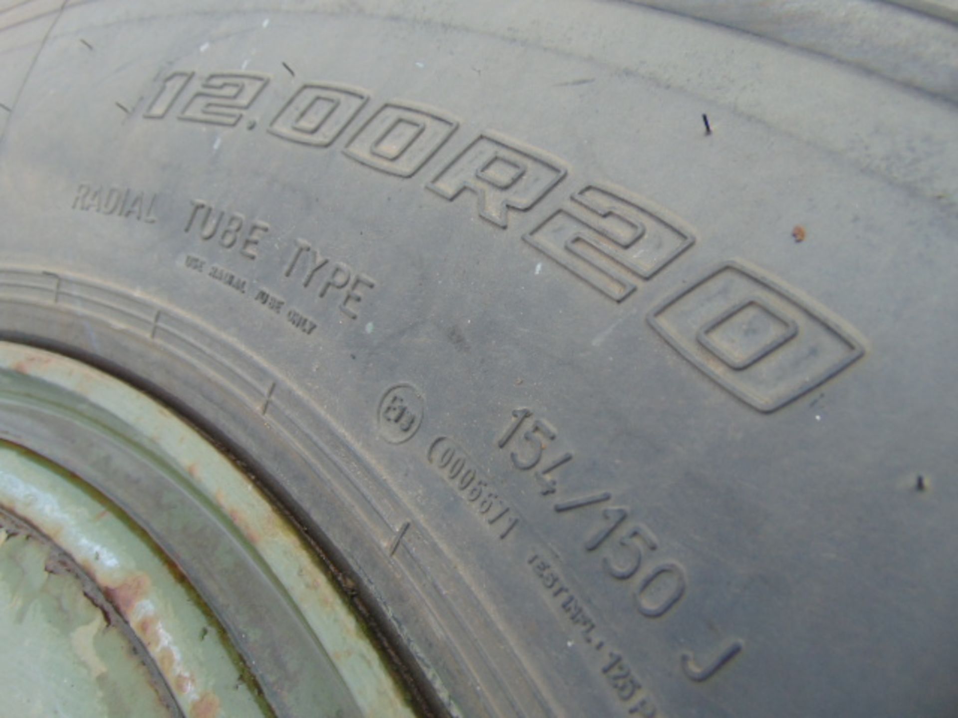 4 x Goodyear G388 12.00 R20 Tyres complete with 8 Stud Rims - Image 5 of 10