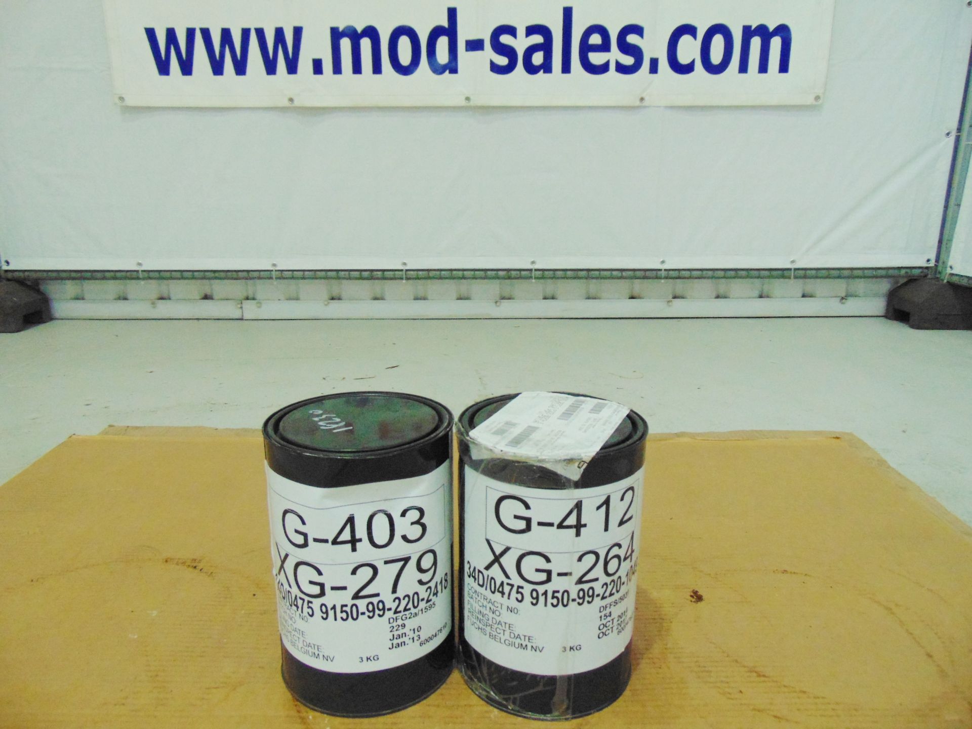 1 x Unissued 3Kg Tin of XG-279 Grease & 1 x 3Kg Tin of XG-264 Graphite Grease