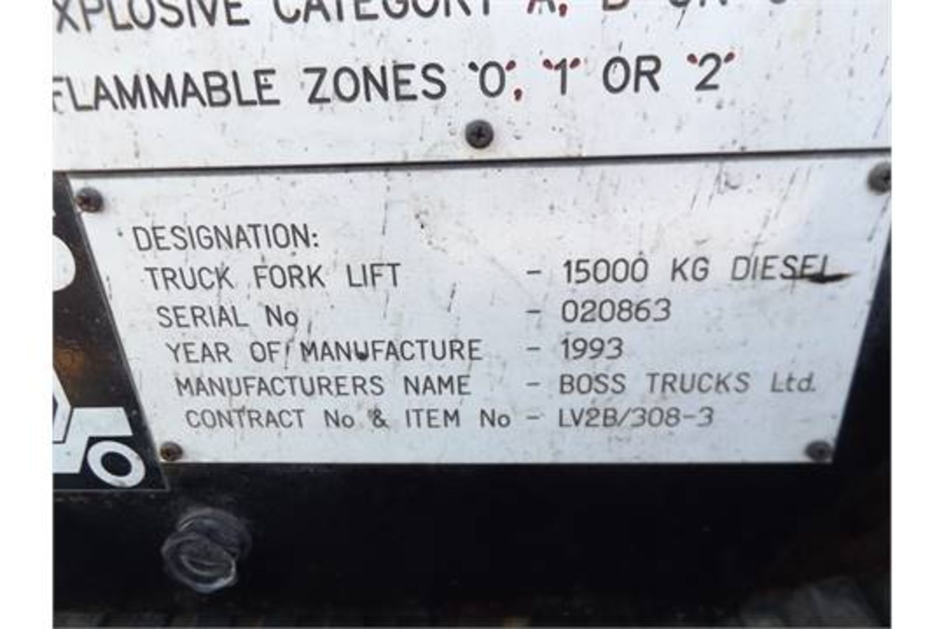 Boss LB1612 15 tonne Counter Balance Diesel Forklift - Image 17 of 17