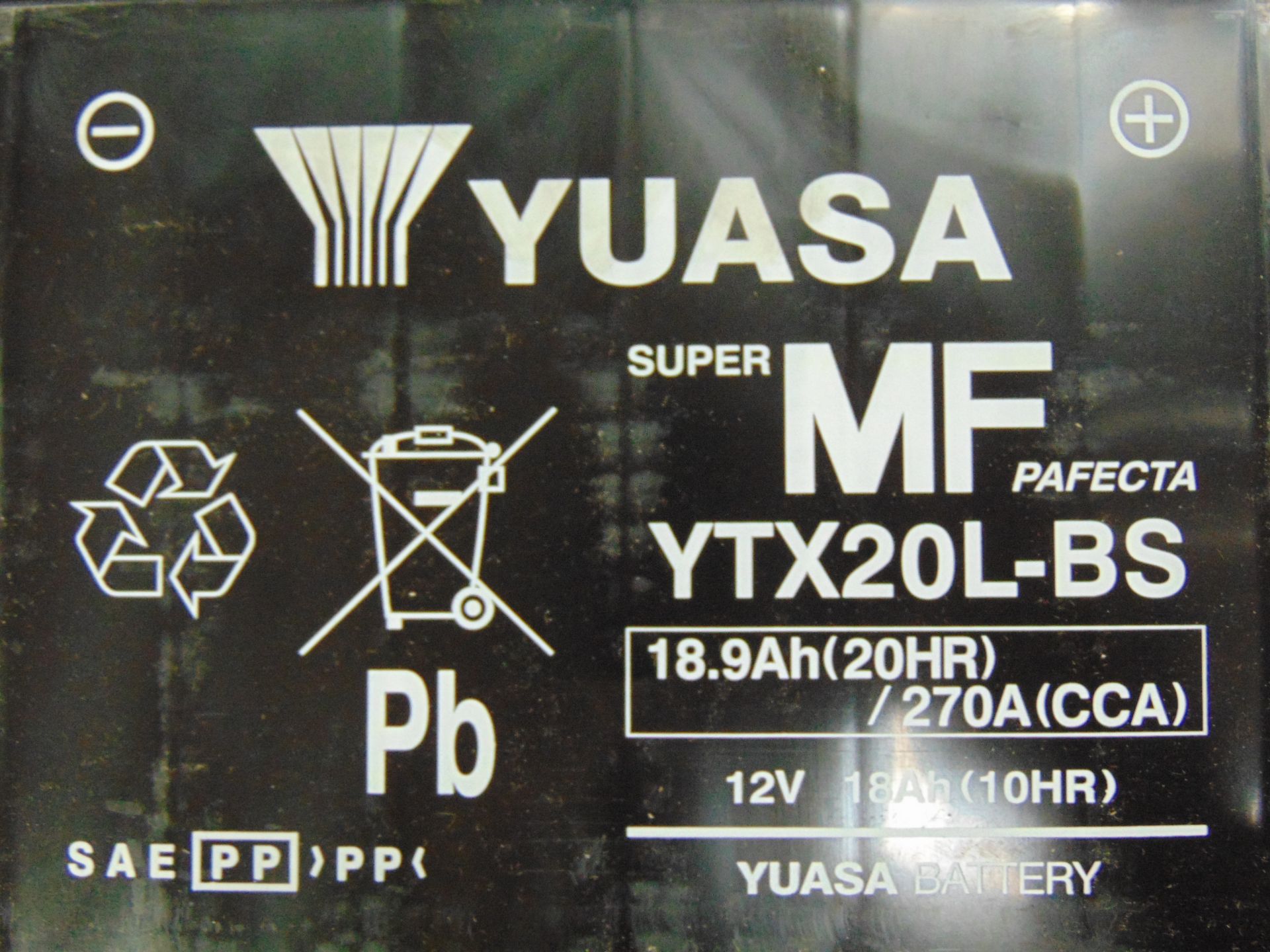 Yuasa YTX20L-BS Battery - Image 4 of 6