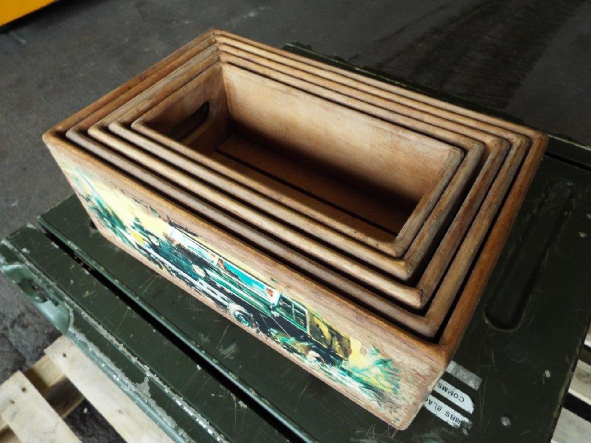 5 x Land Rover Wooden Display / Storage Boxes - Image 7 of 8