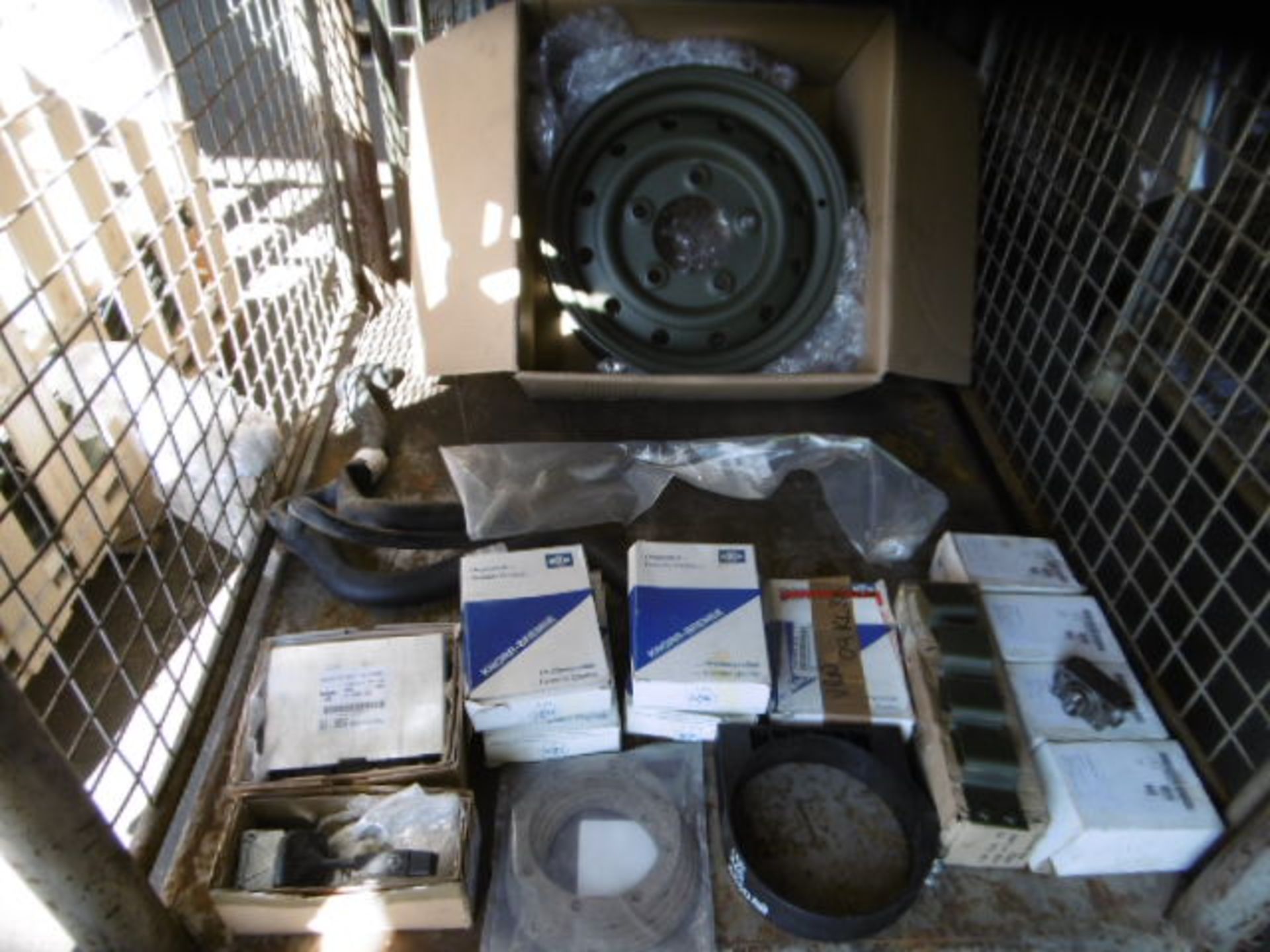 Mixed Stillage of Land Rover and Truck Parts