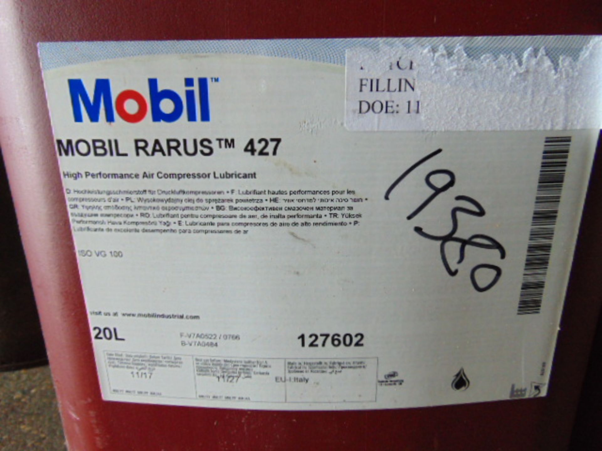 4 x 25L Mobil Rarus 427/ 1 x 20L Shell Omala 150 - Image 2 of 3