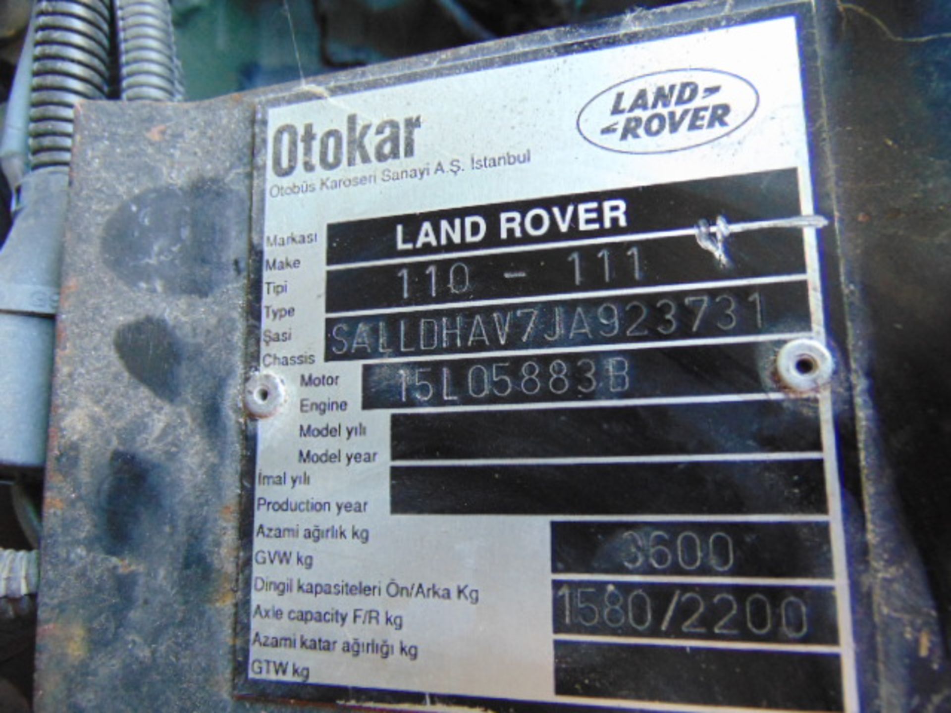 Very Rare Direct from Service Unmanned Landrover 110 300TDi Panama Snatch-2A - Image 13 of 14