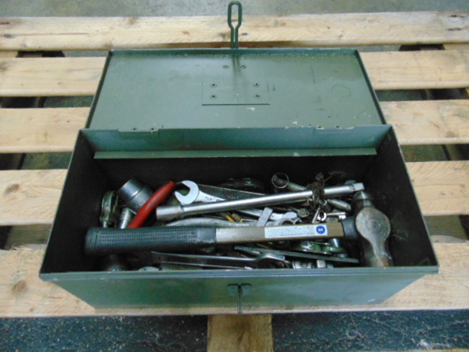 Heavy Duty Steel Tool Box Complete with a Selection of Tools