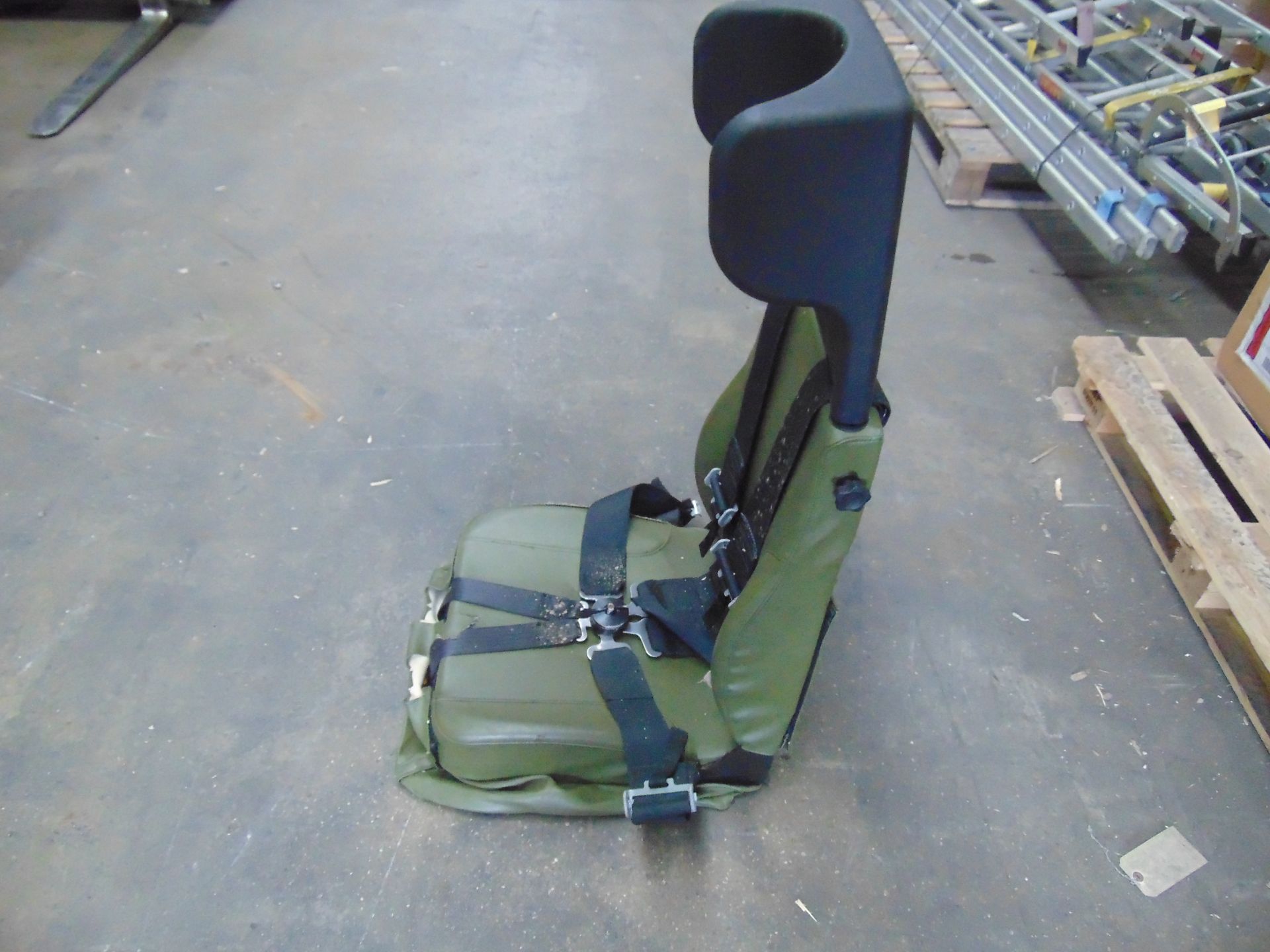 FV Drivers Seat Complete with Neck Support and 5 Point Harness - Image 3 of 5