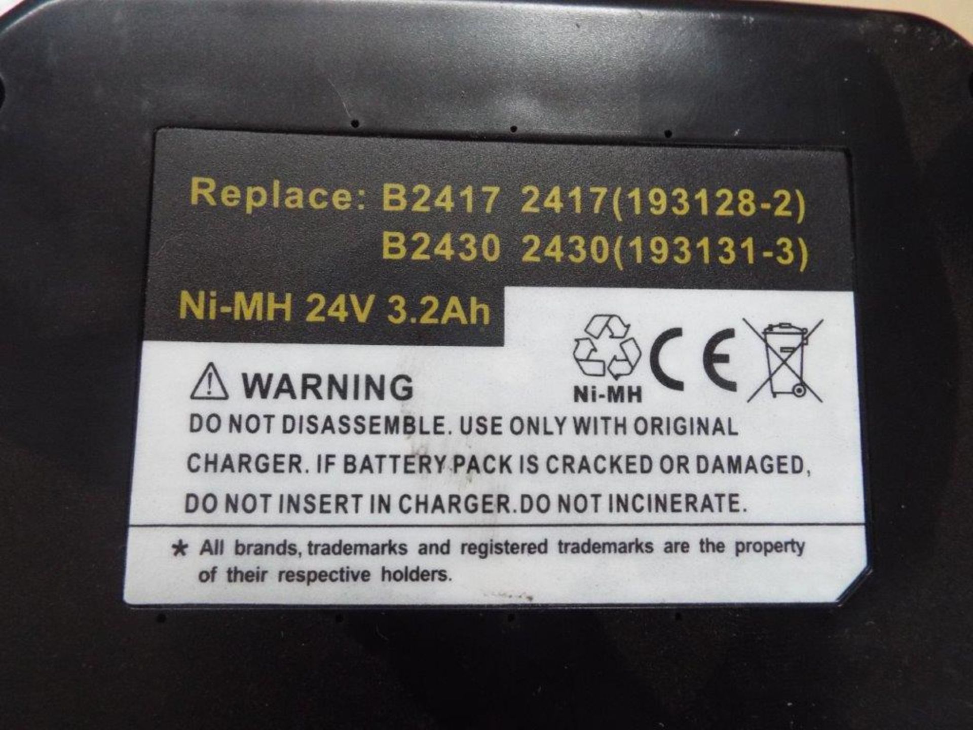 4 x Unissued AM9080 24V 3.2Ah Power Tool Batteries - Bild 4 aus 7