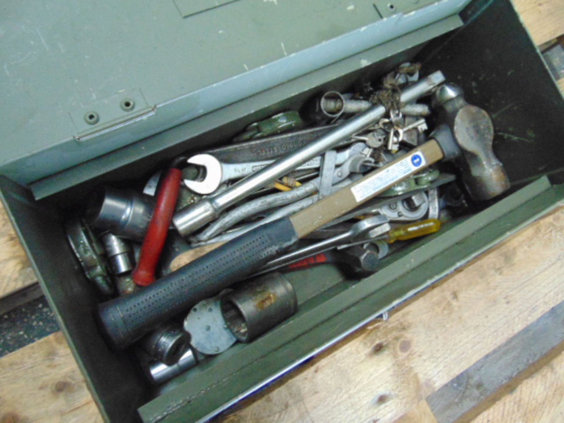 Heavy Duty Steel Tool Box Complete with a Selection of Tools - Image 2 of 5