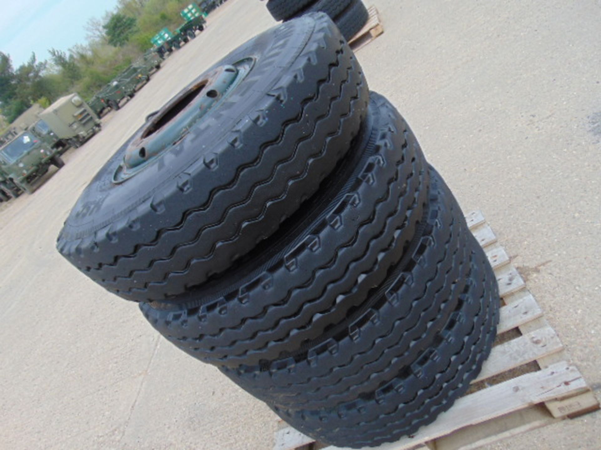 4 x Continental HSC 12.00 R20 Construction Tyres complete with 10 Stud Rims