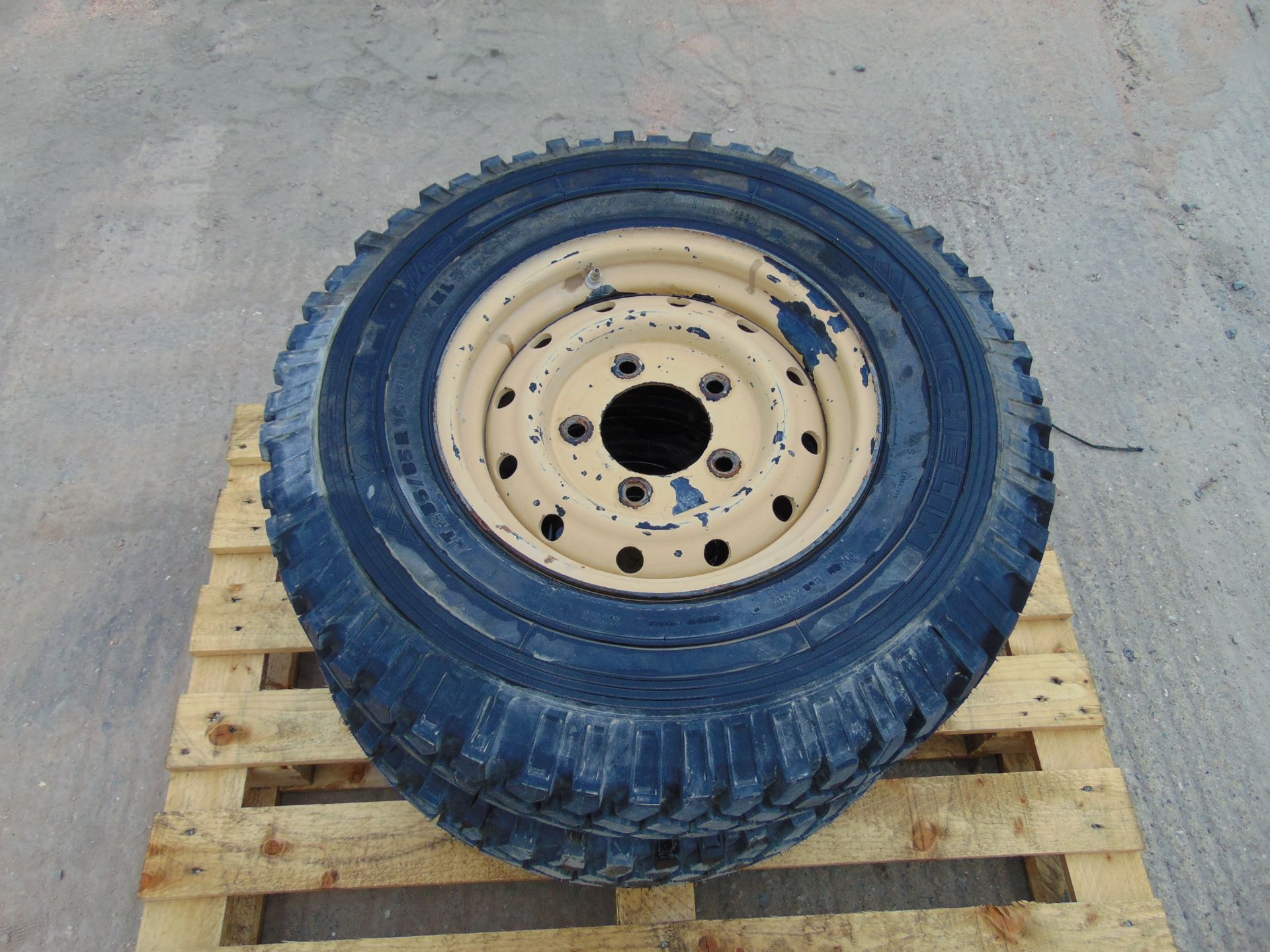 2 x Michelin 4x4 O/R LT235/85R16 Tyres with Wolf Rims