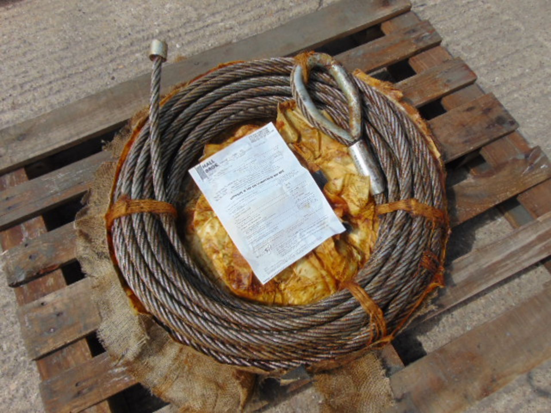 Heavy Duty Hall Bros Roll of 47m 19mm 21.5 tonne Crane/Winch Wire Rope