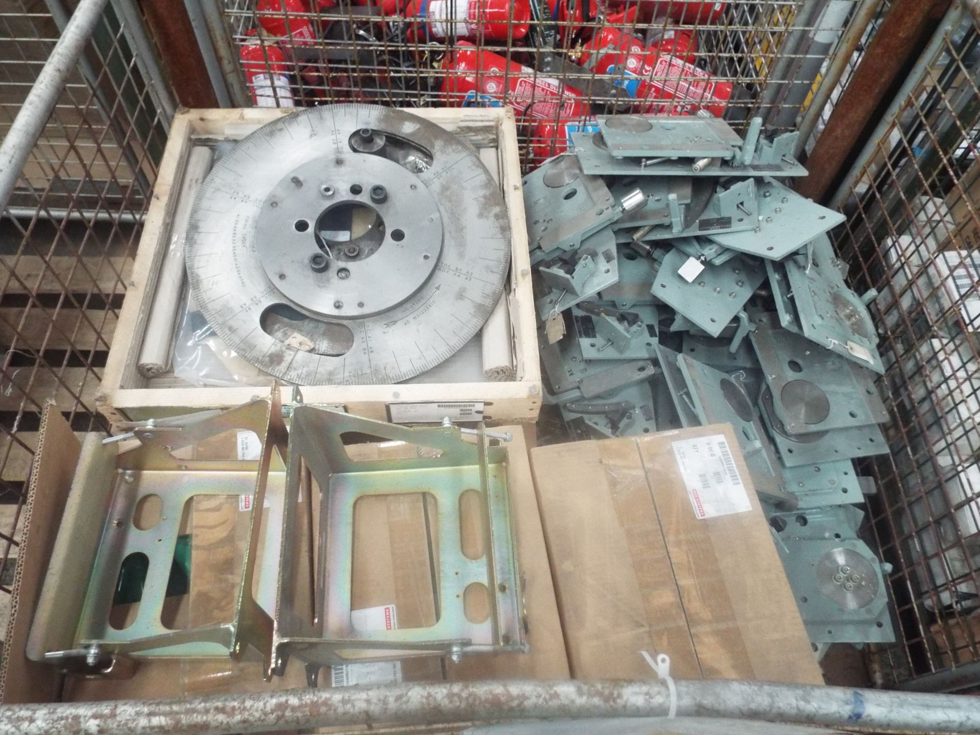 Mixed Stillage of FV Parts consisting of Timing Discs and Mounting Brackets