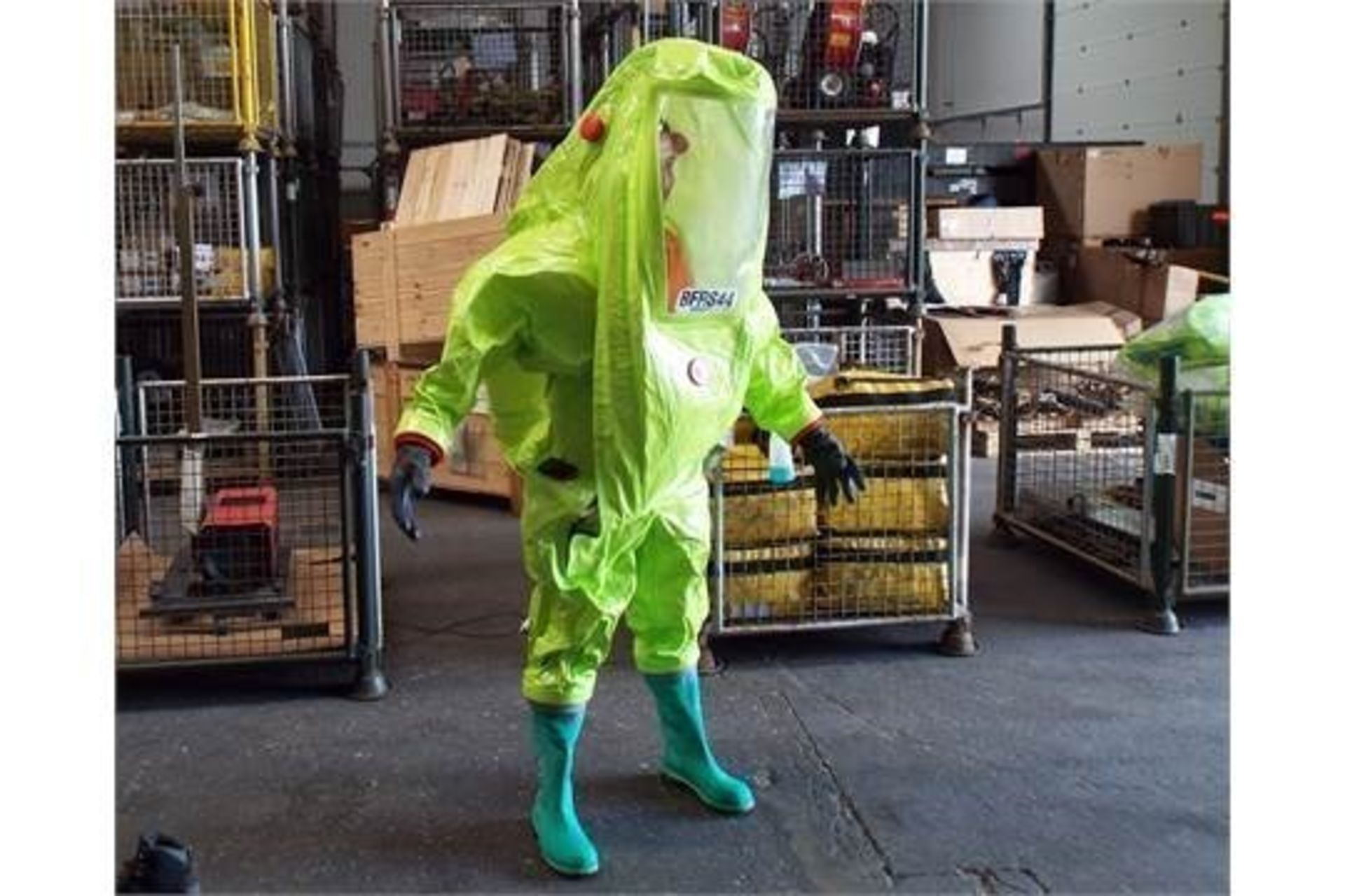 Q10 x Unissued Respirex Tychem TK Gas-Tight Hazmat Suit Type 1A with Boots and Gloves. Size XL - Image 2 of 9