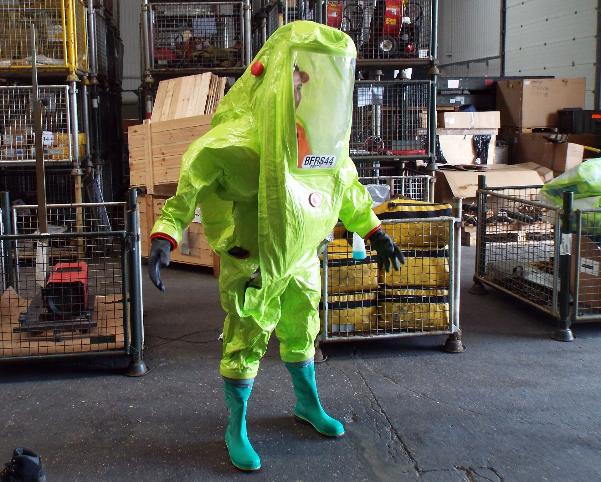 Respirex Tychem TK Gas-Tight Hazmat Suit Type 1A with Attached Boots and Gloves