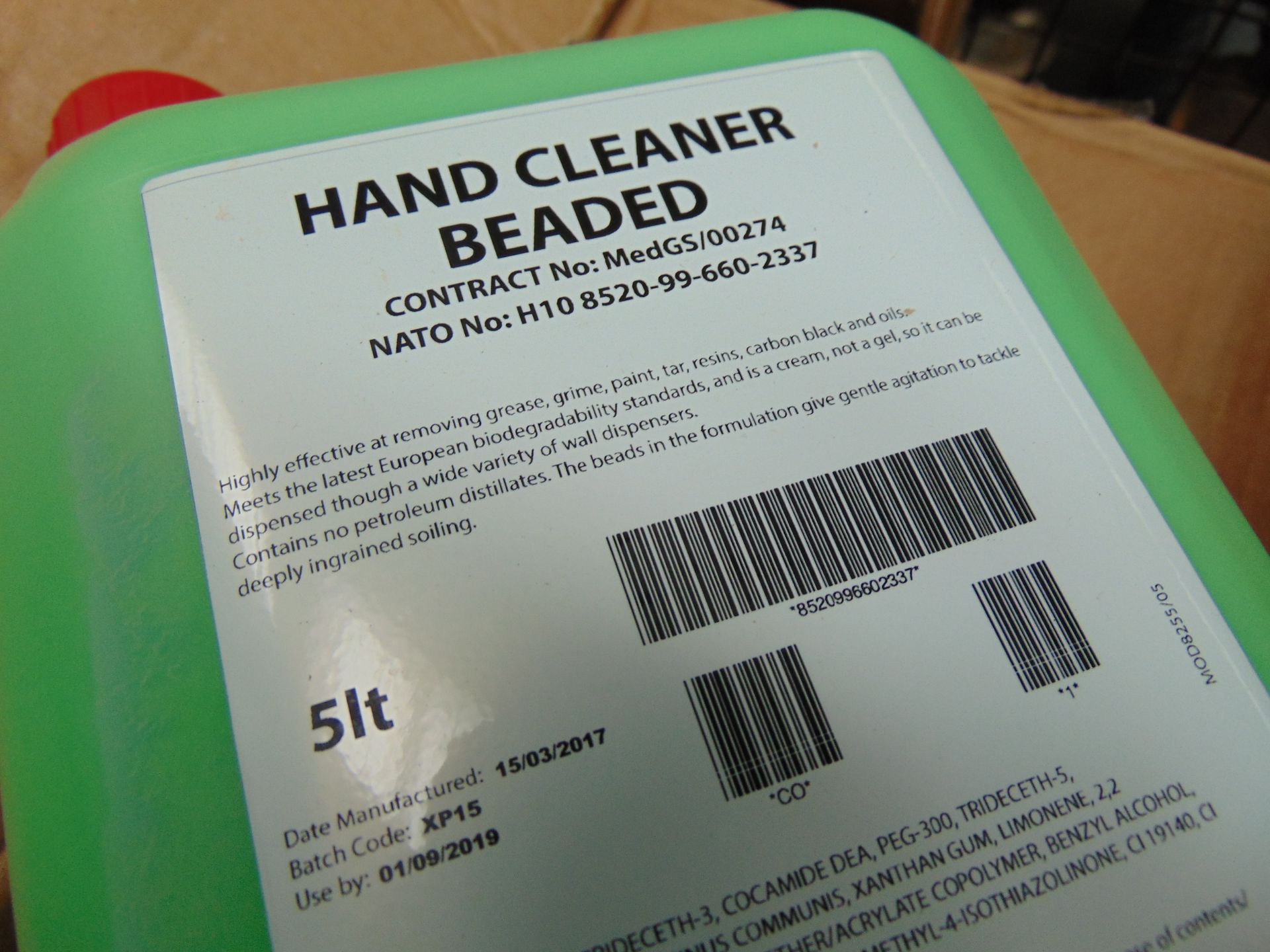 24 x Unissued 5L Tubs of Beaded Hand Cleaner & 88 x 1L Tubs of Universal Barrier Cream etc - Image 5 of 8