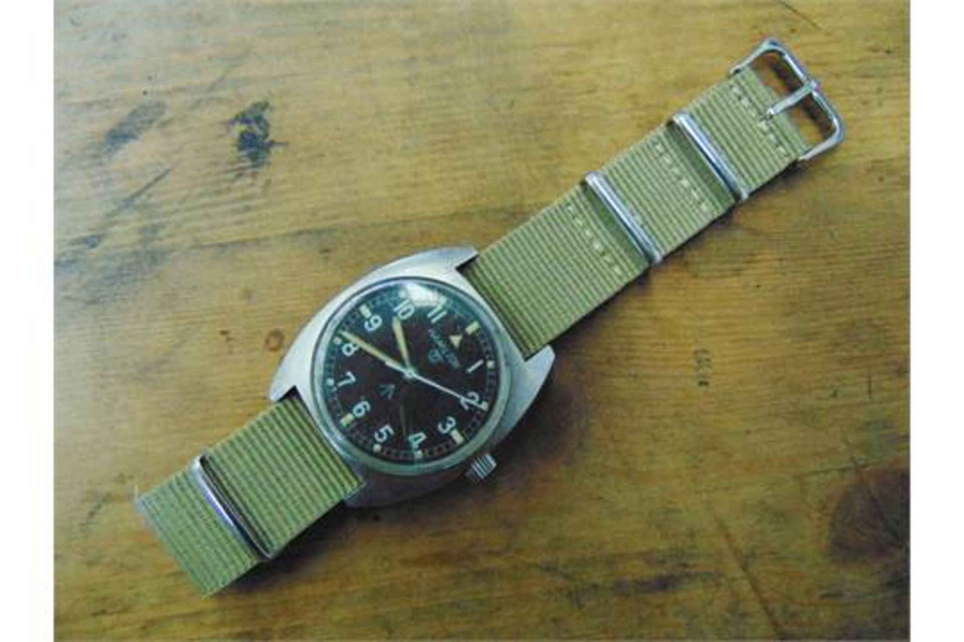 Genuine British Army mechanical wind up Hamilton wrist watch - Image 2 of 5