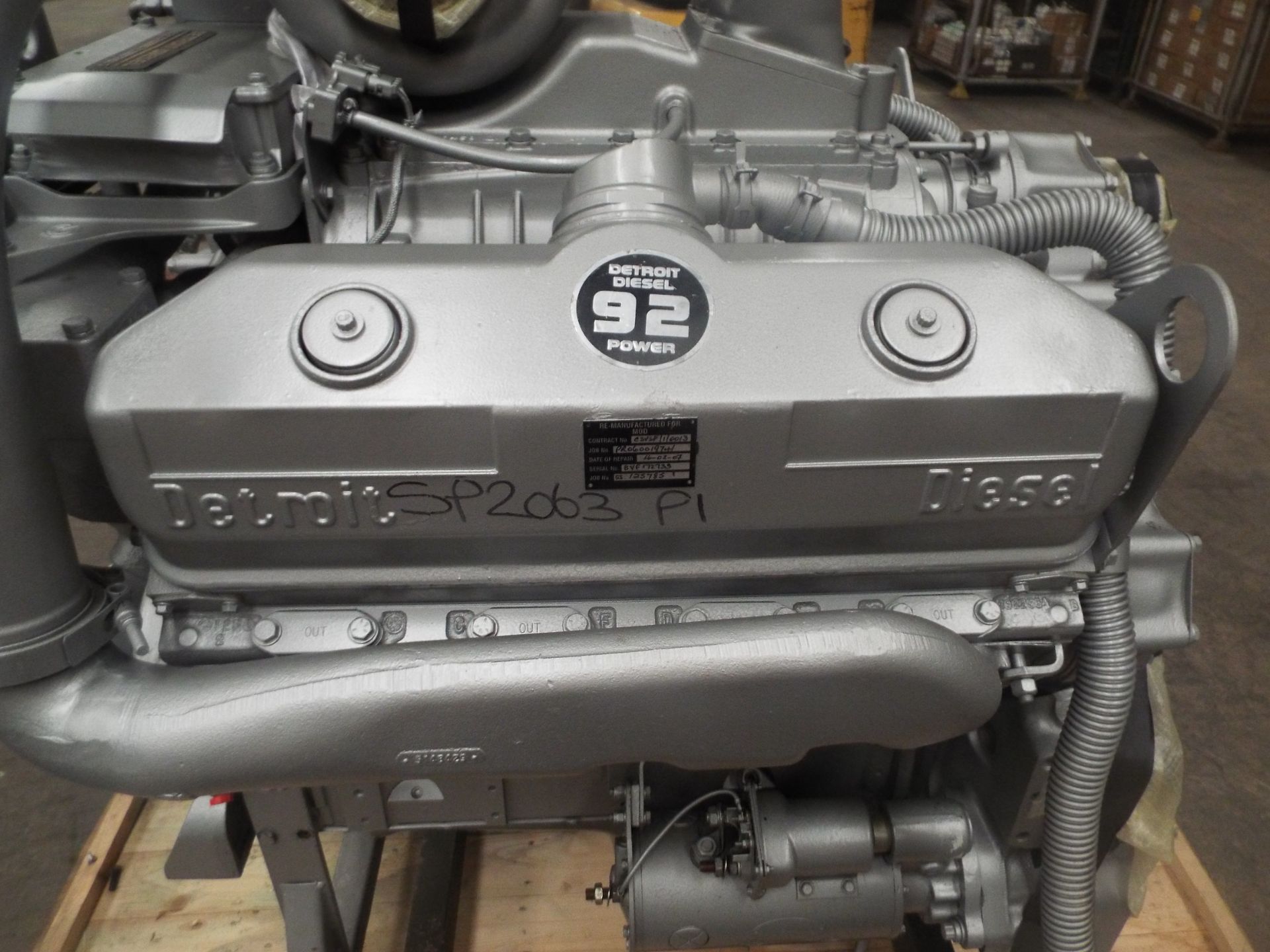Detroit 8V-92TA DDEC V8 Turbo Diesel Engine Complete with Ancillaries and Starter Motor - Image 10 of 20