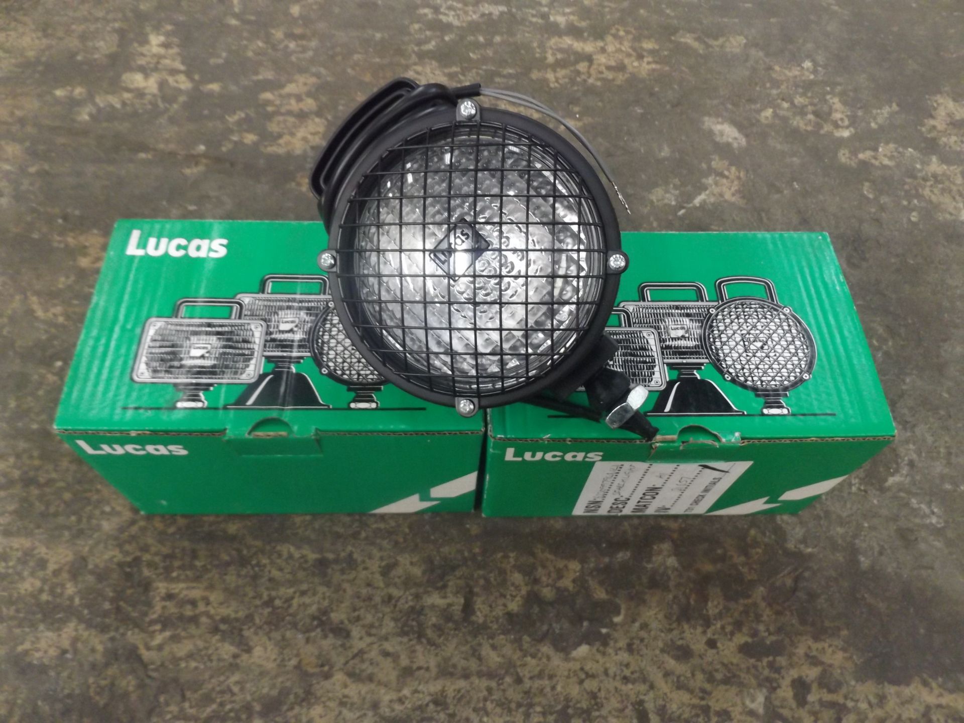 2 x Lucas LDB733 Land Rover WOLF Fully Adjustable Work Lights