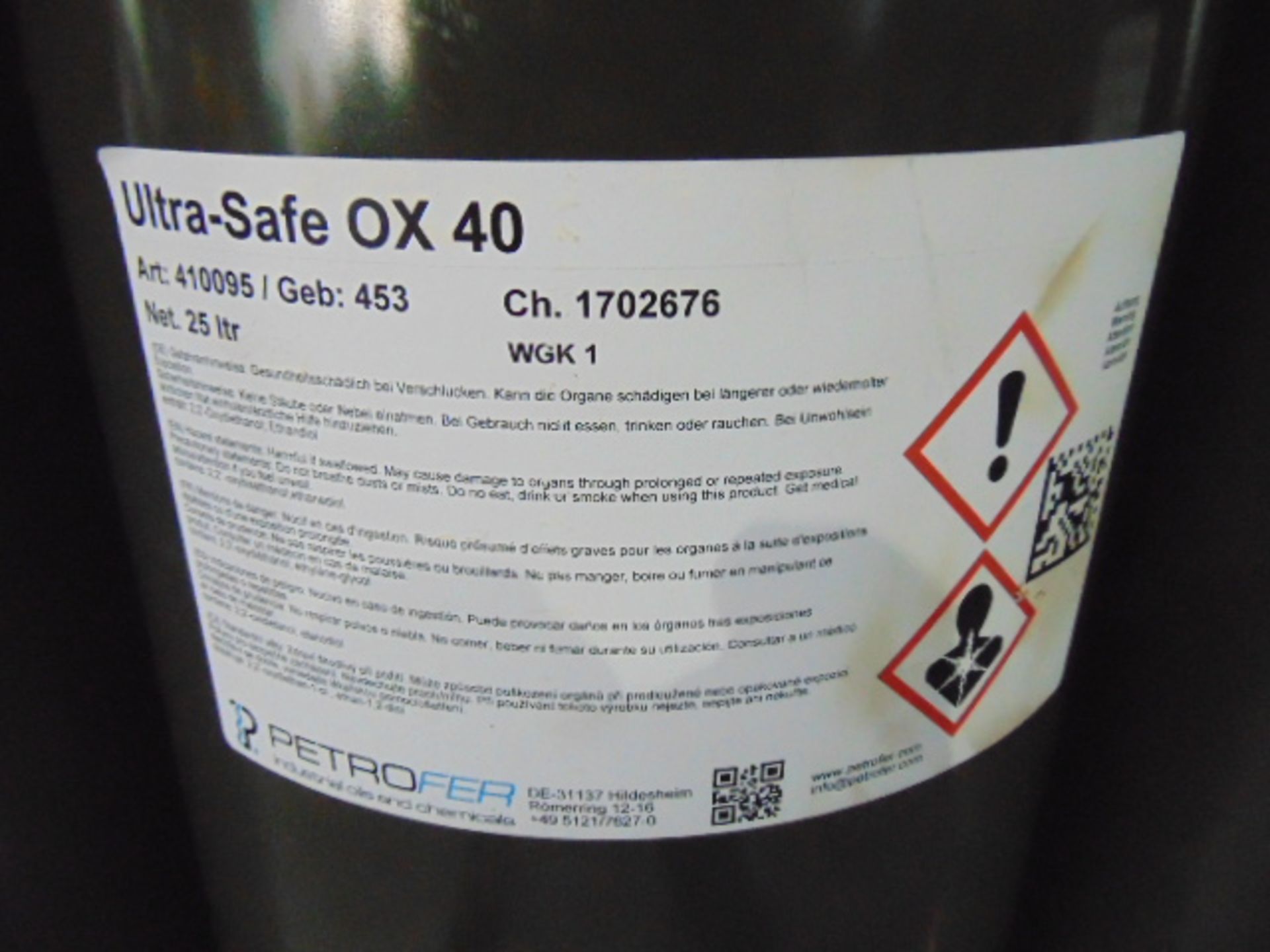 23 x Unissued 25L Drums of OX-40 Ultra Safe Marine Hydraulic Oil - Image 4 of 6