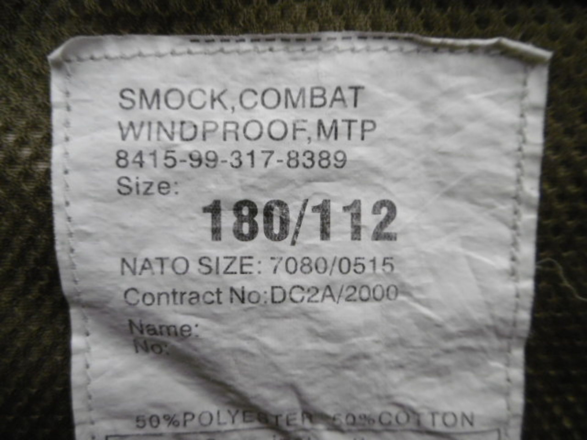 Windproof Combat Smock Size 180/112 - Image 4 of 4