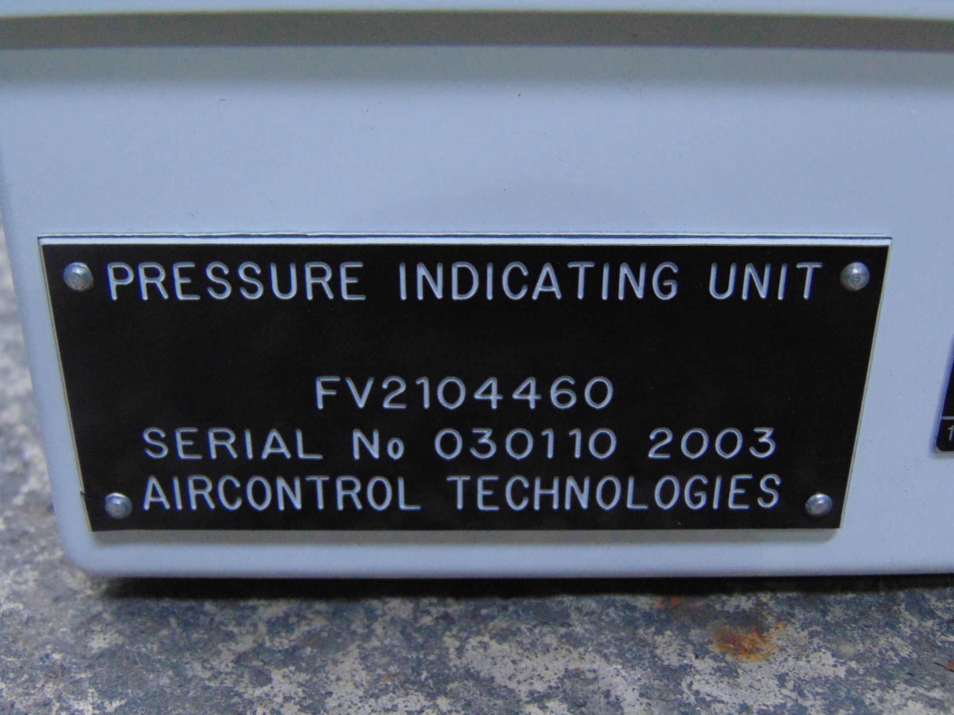 Aircontrol Technologies Ltd Pressure Indicator Unit P/no FV2104460 - Image 6 of 7