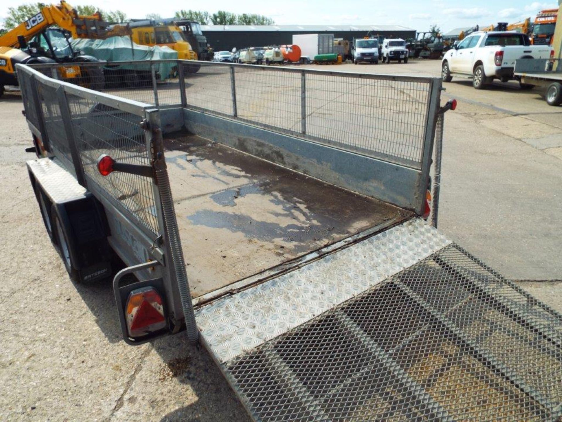 Bateson Twin Axle Trailer with Rear Ramp and Cage Sides - Image 13 of 22