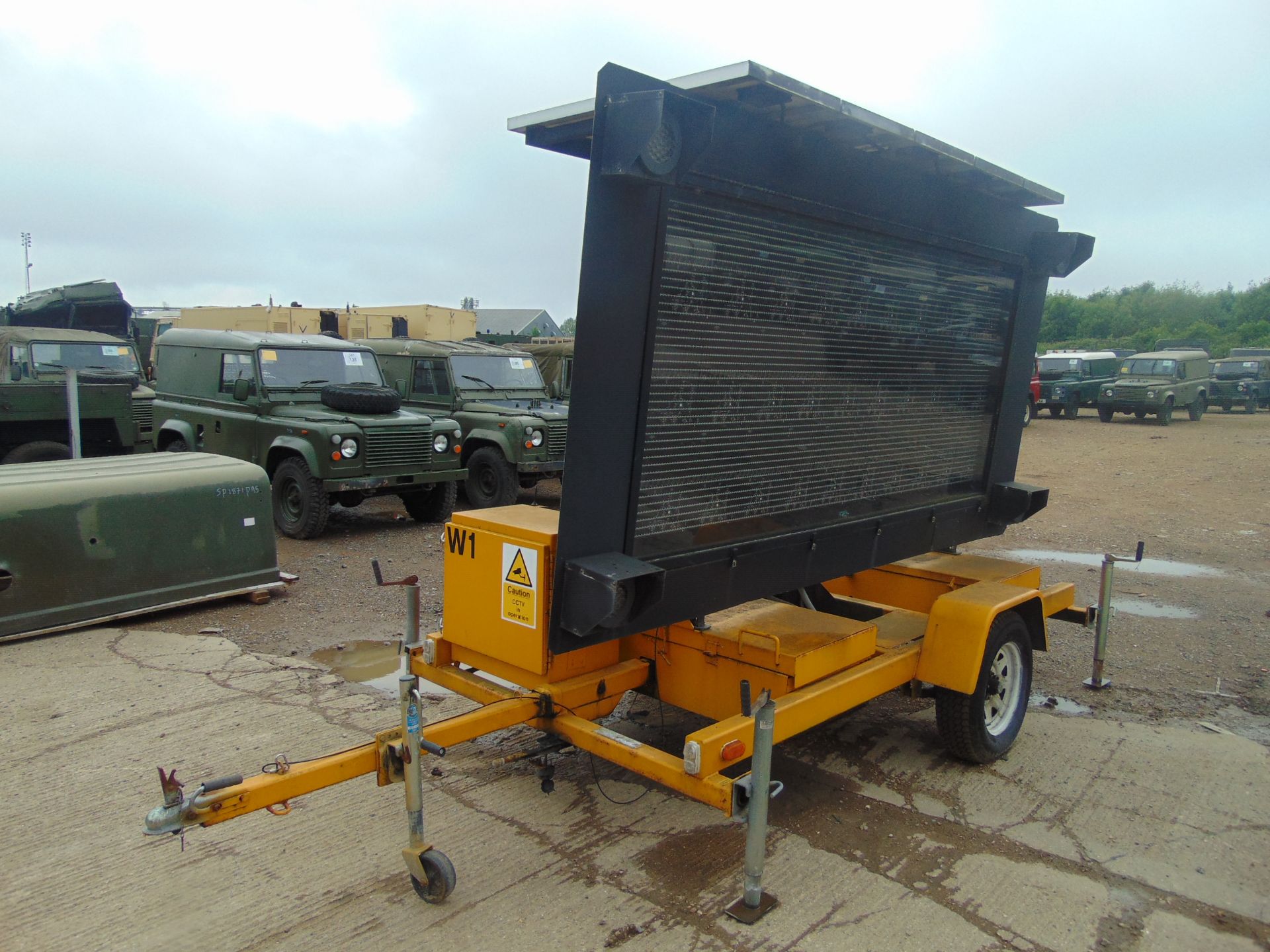 American Signal Co. Single Axle Trailer Mounted Solar Message Board - Image 3 of 24